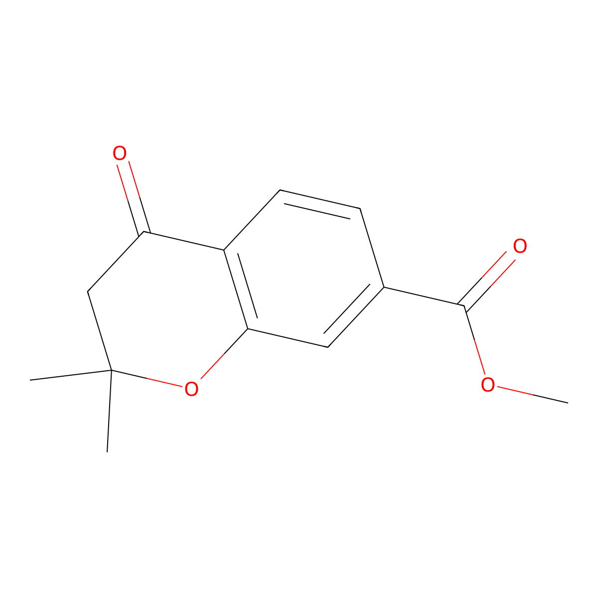 Methyl 2,2-Dimethyl-4-oxochroman-7-carboxylate molecular structure, CAS 2089289-02-9