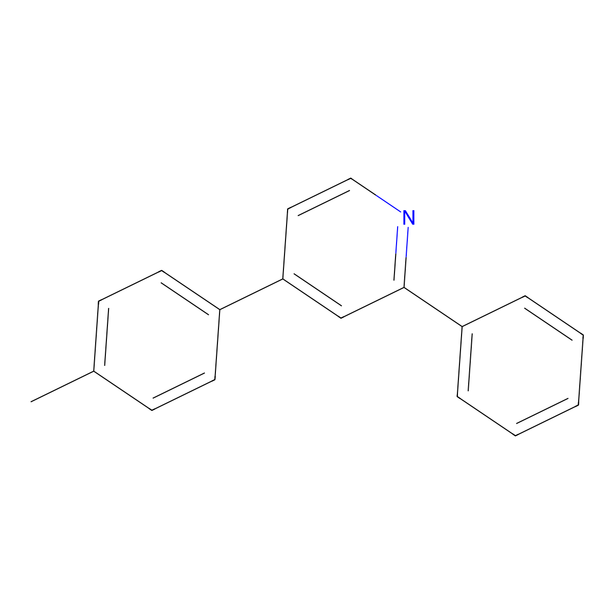 4-(4-Methylphenyl)-2-phenylpyridine molecular structure, CAS 208929-33-3