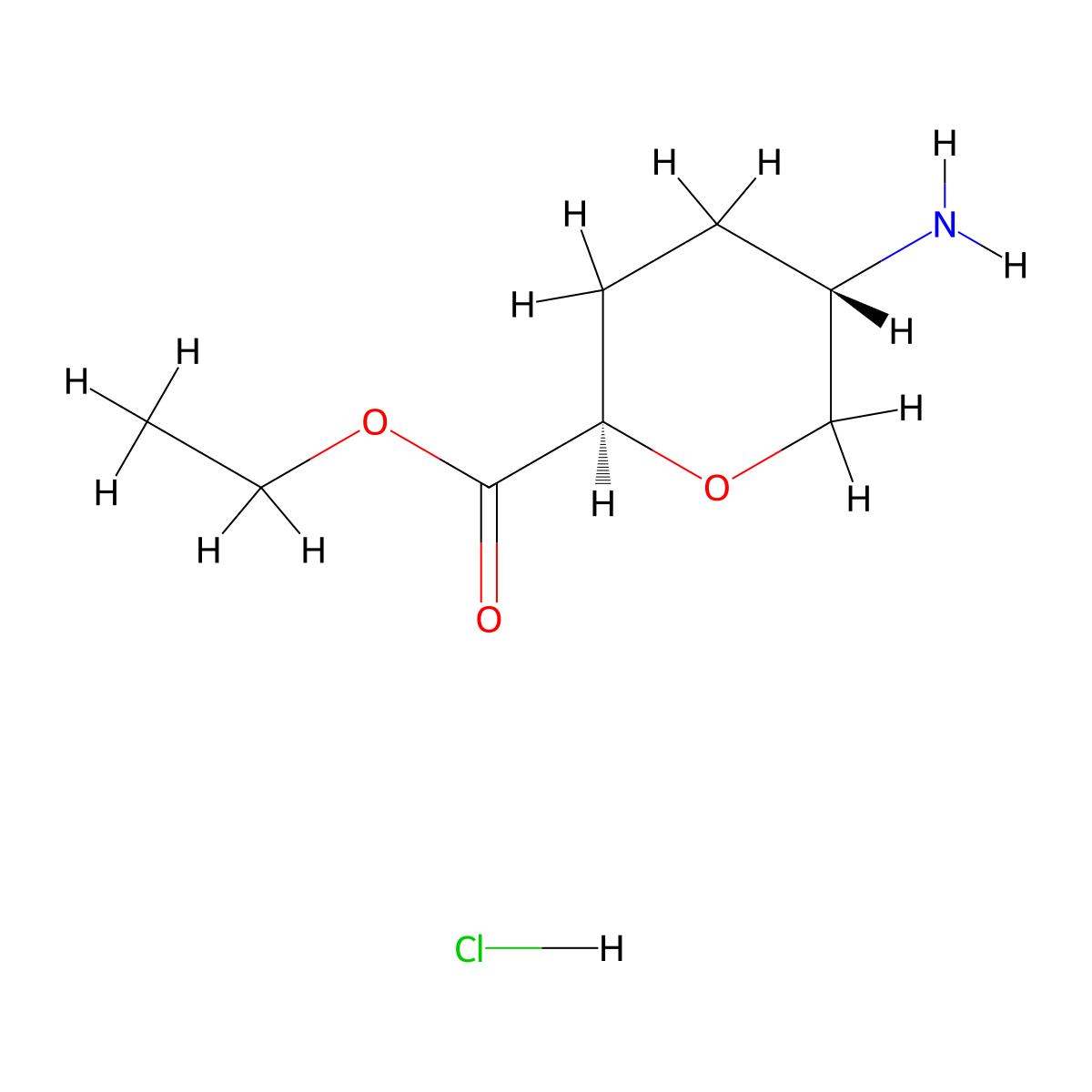 trans-Ethyl 5-aminotetrahydro-2H-pyran-2-carboxylate hydrochloride molecular structure, CAS 2089291-56-3