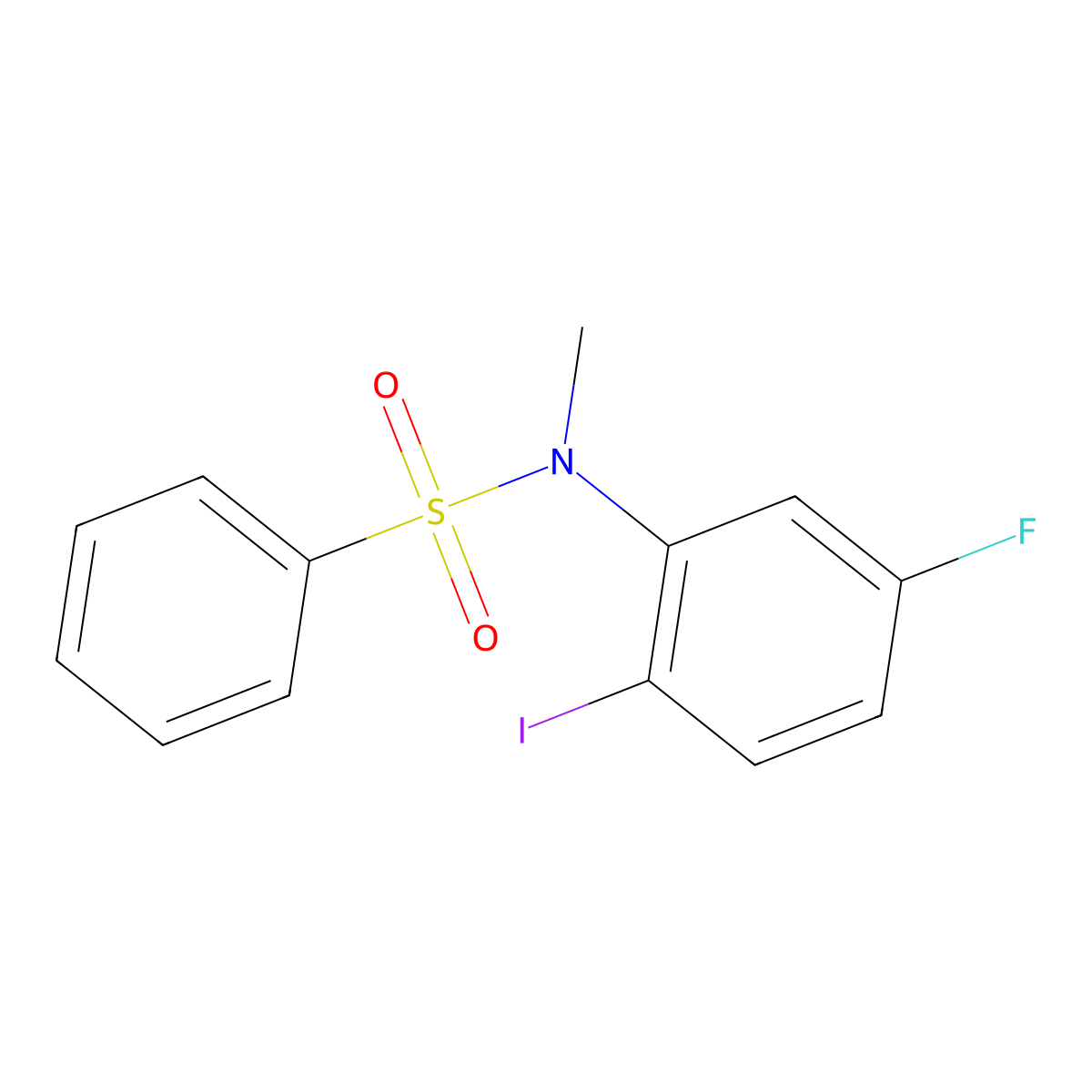 N-(5-Fluoro-2-iodophenyl)-N-methylbenzenesulfonamide molecular structure, CAS 2089291-78-9