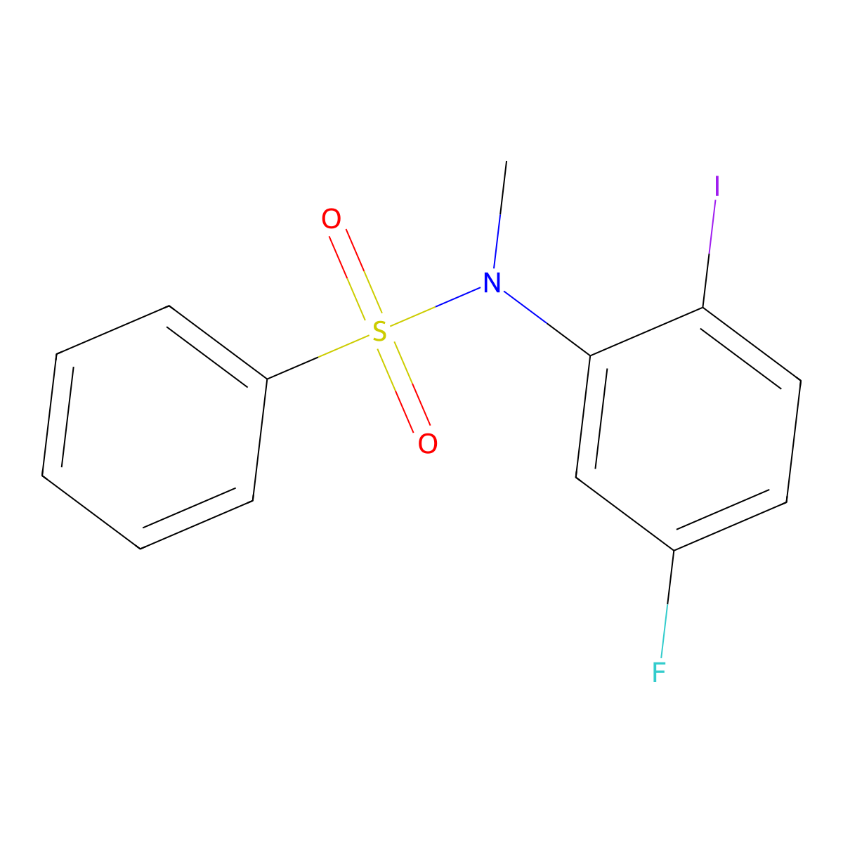 N-(5-Fluoro-2-iodophenyl)-N-methylbenzenesulfonamide molecular structure, CAS 2089291-78-9