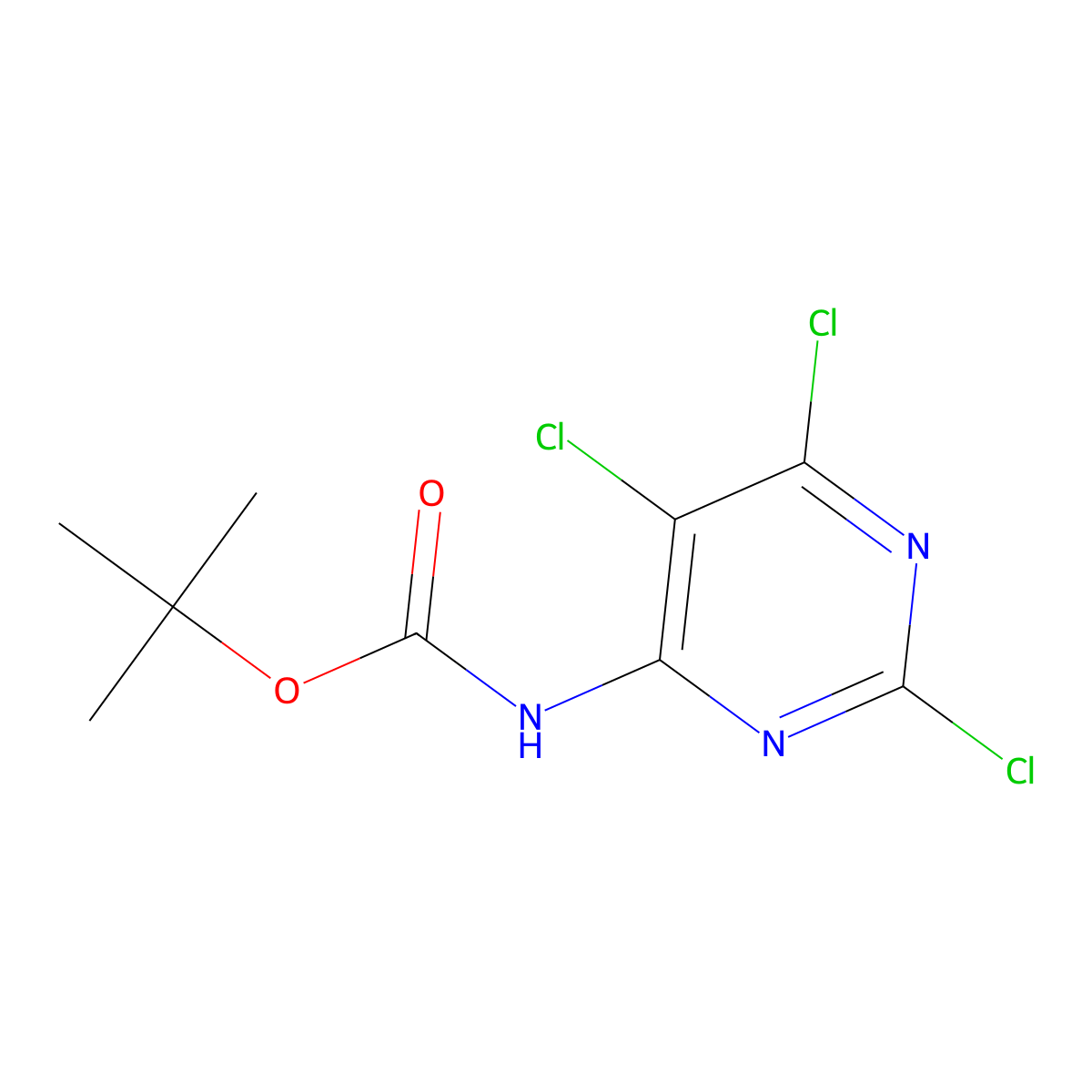 tert-Butyl (2,5,6-trichloropyrimidin-4-yl)carbamate molecular structure, CAS 2089291-97-2