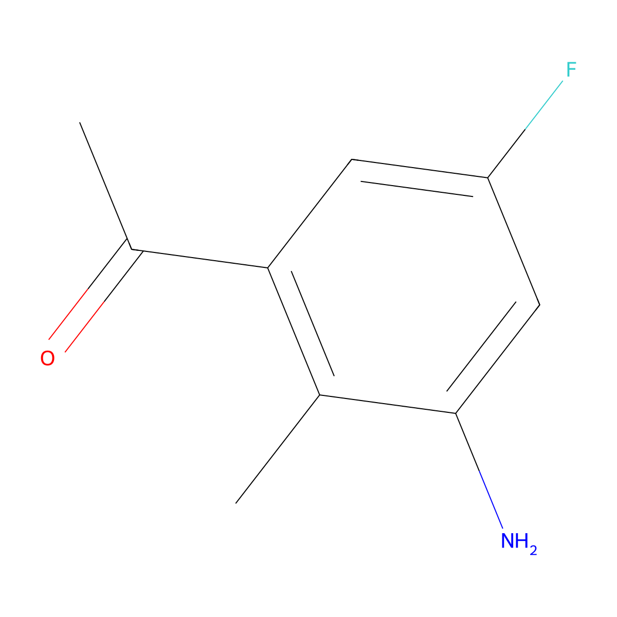 1-(3-Amino-5-fluoro-2-methylphenyl)ethanone molecular structure, CAS 2089292-11-3
