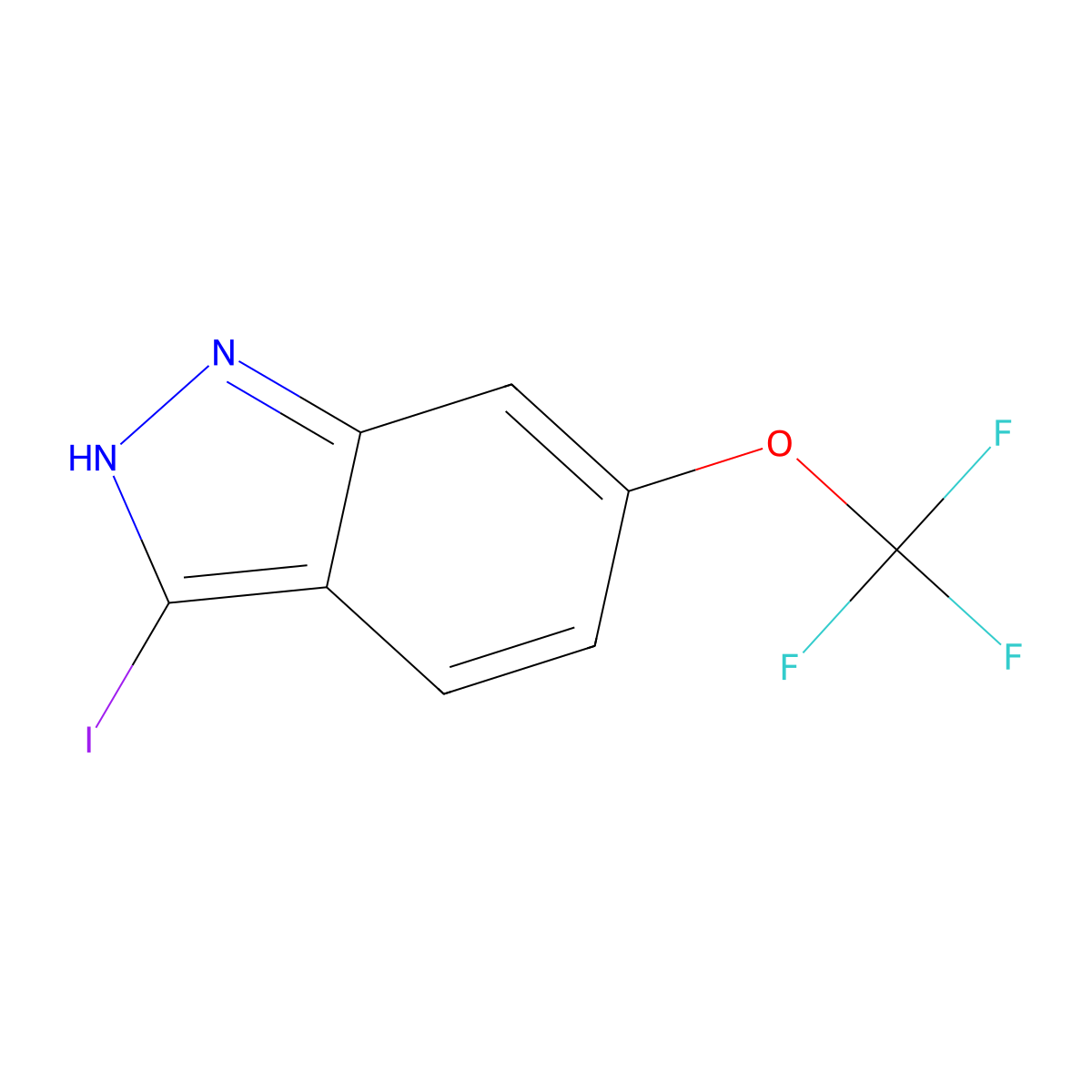 3-Iodo-6-(trifluoromethoxy)-1H-indazole molecular structure, CAS 2089292-32-8