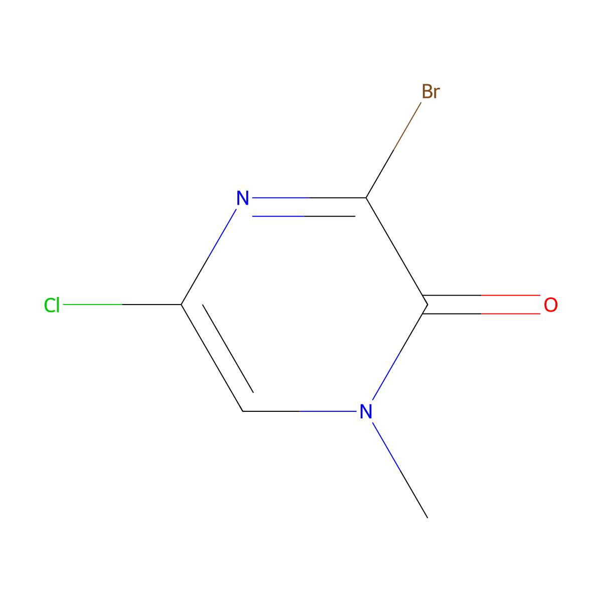 3-Bromo-5-chloro-1-methylpyrazin-2(1H)-one molecular structure, CAS 2089292-47-5