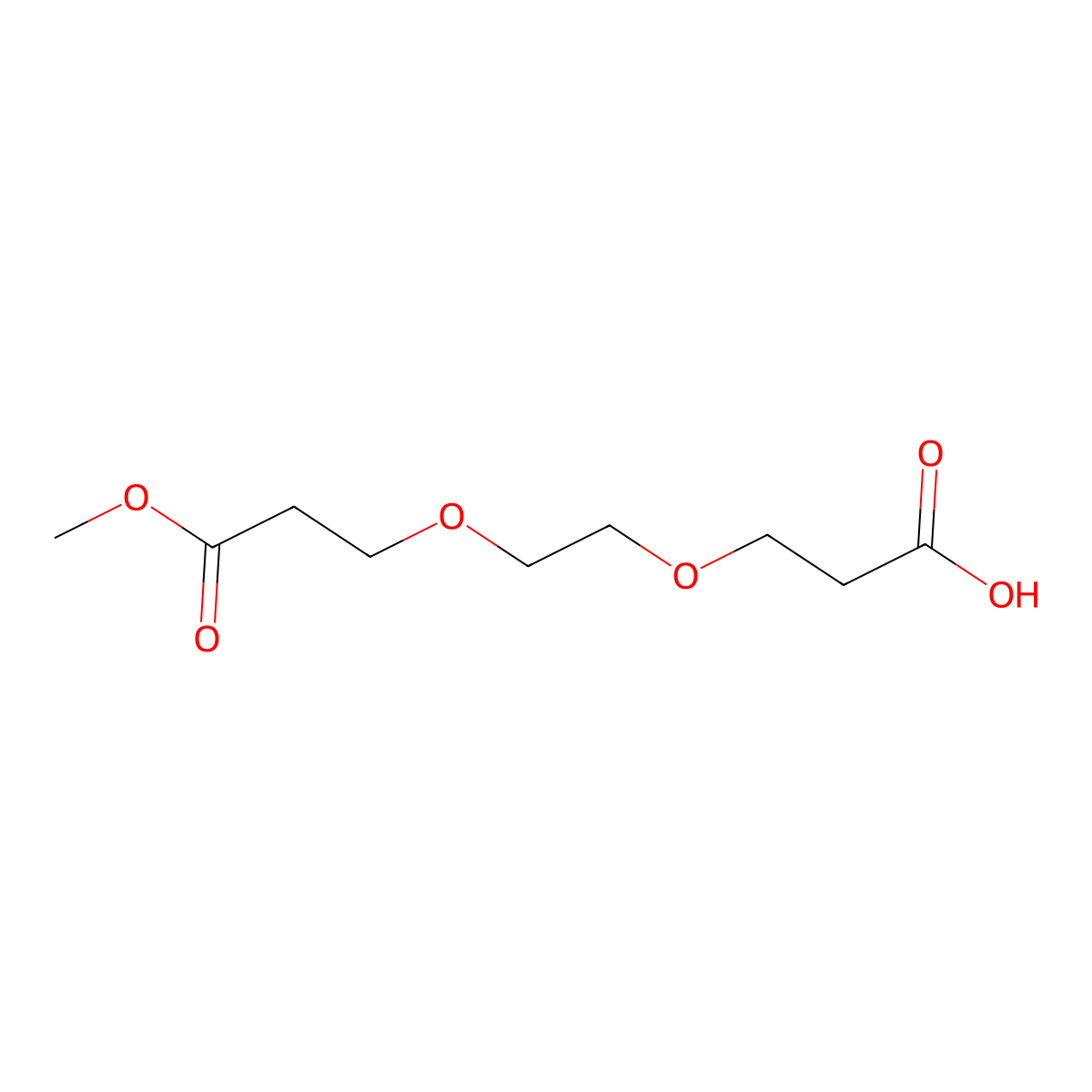 3-(2-(3-Methoxy-3-oxopropoxy)ethoxy)propanoic acid molecular structure, CAS 2089292-48-6