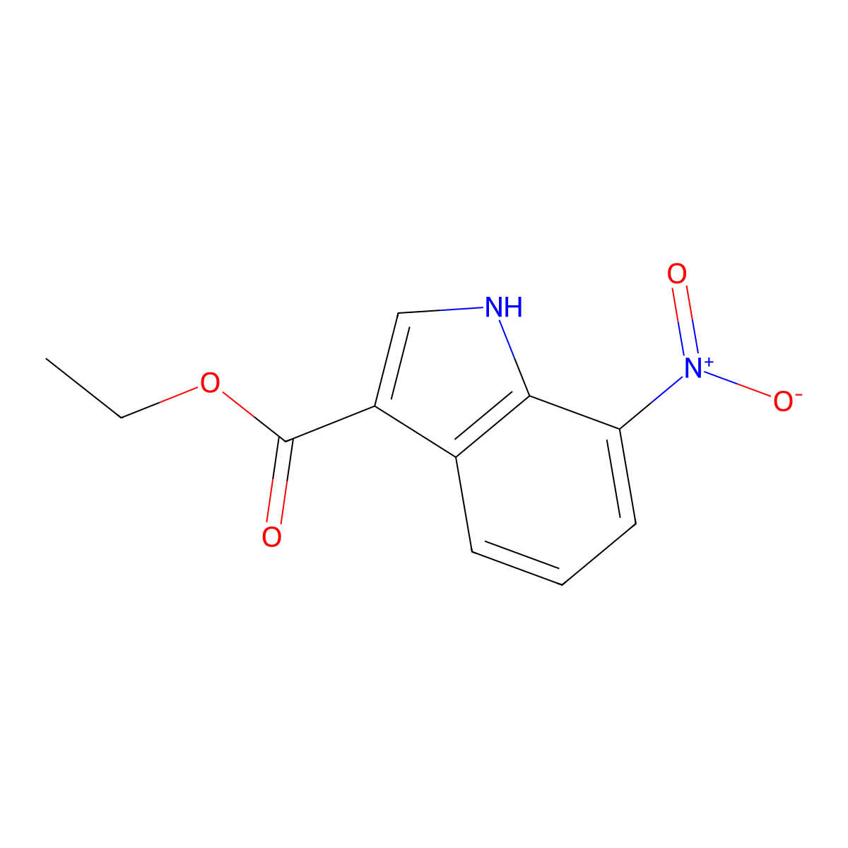 ethyl 7-nitro-1H-indole-3-carboxylate molecular structure, CAS 2089292-49-7