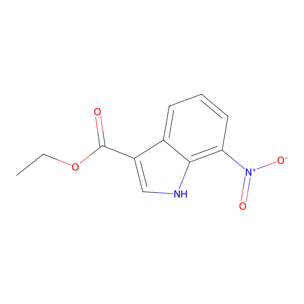 ethyl 7-nitro-1H-indole-3-carboxylate molecular structure, CAS 2089292-49-7