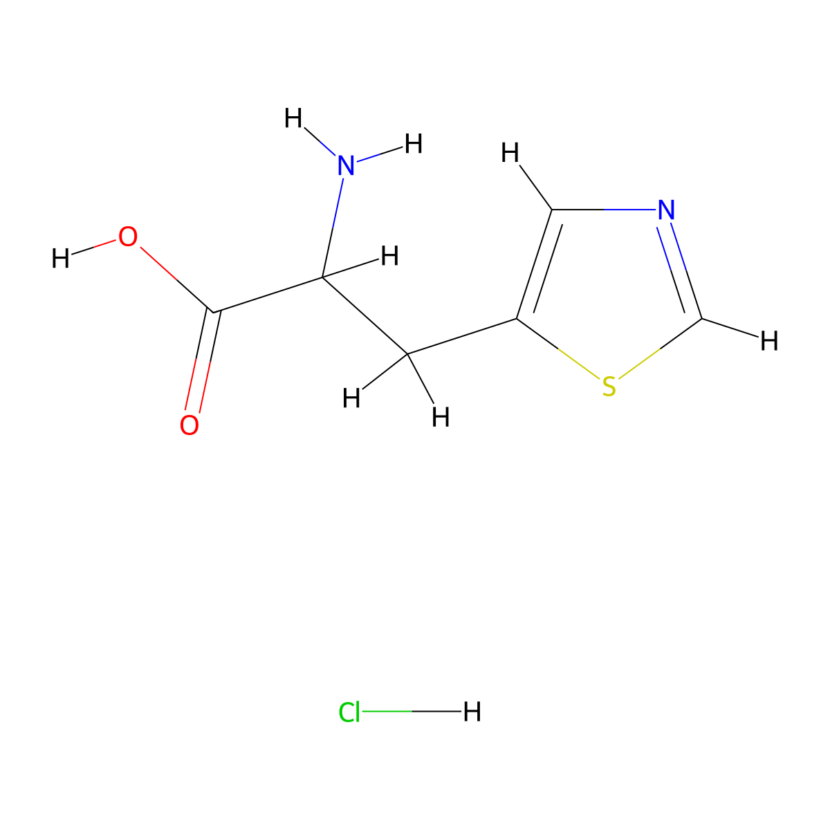 2-Amino-3-(thiazol-5-yl)propanoic acid hydrochloride molecular structure, CAS 2089292-64-6
