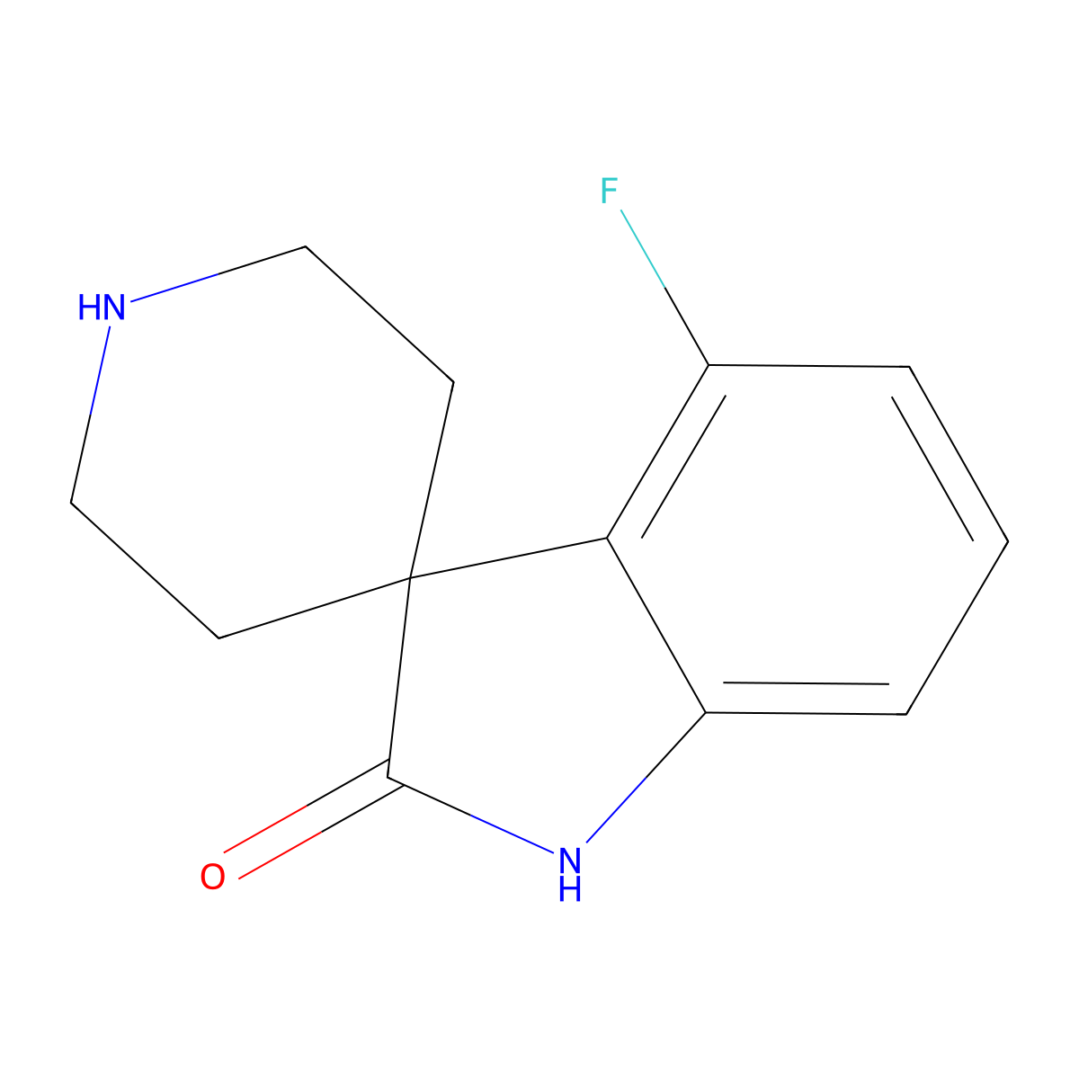 4-Fluorospiro[indoline-3,4'-piperidin]-2-one molecular structure, CAS 2089292-91-9