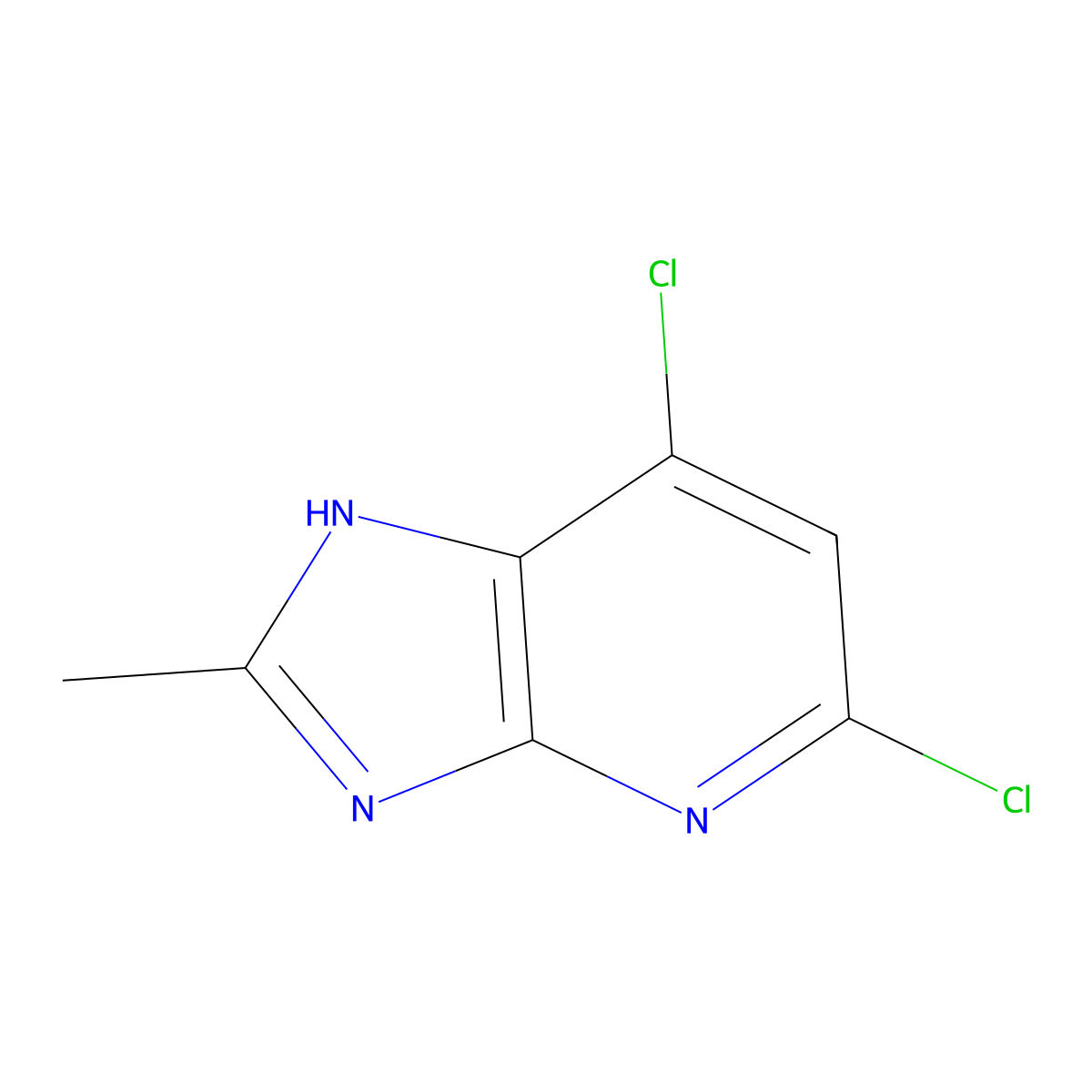 5,7-Dichloro-2-methyl-1H-imidazo[4,5-b]pyridine molecular structure, CAS 2089292-97-5