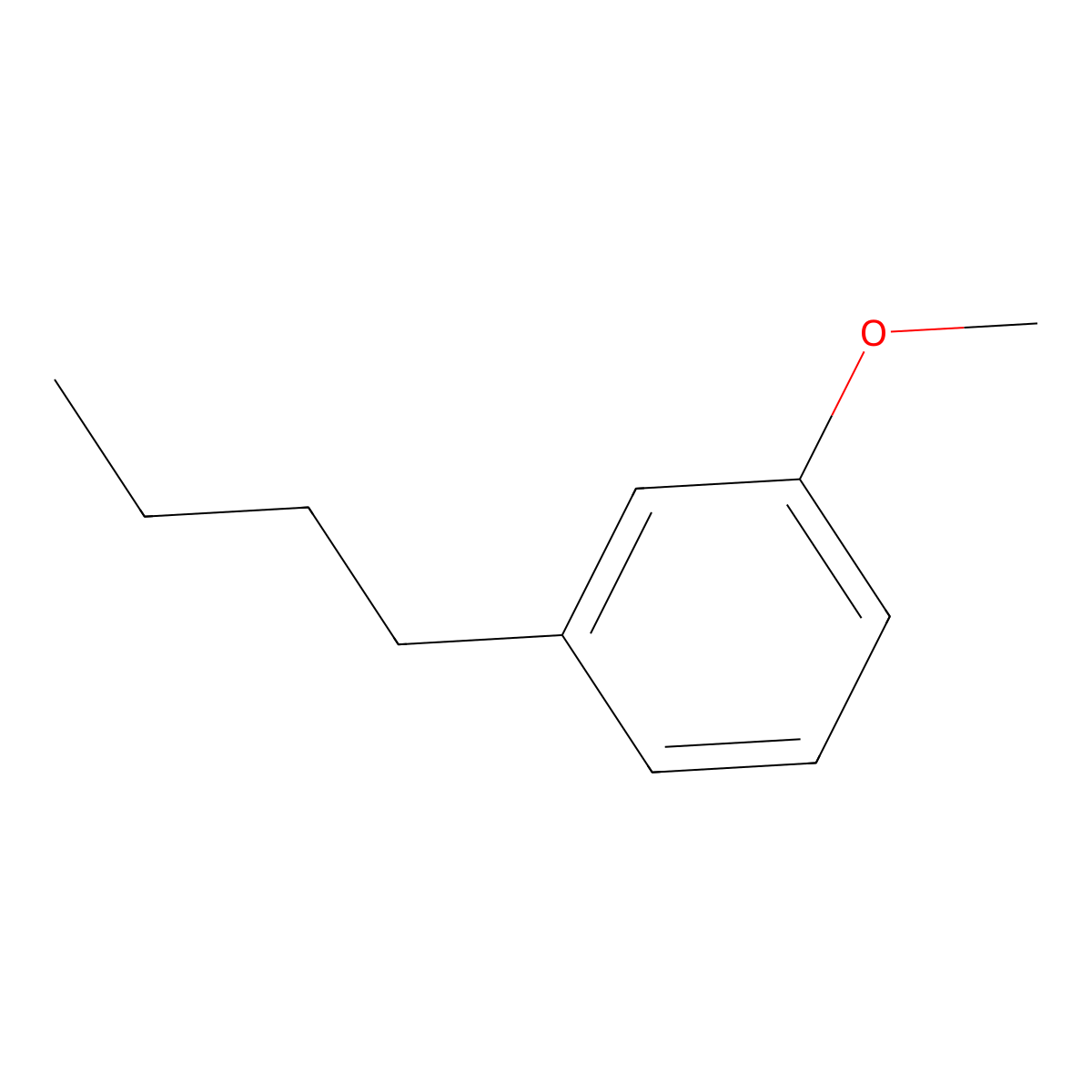 Benzene, 1-butyl-3-methoxy- molecular structure, CAS 20893-43-0