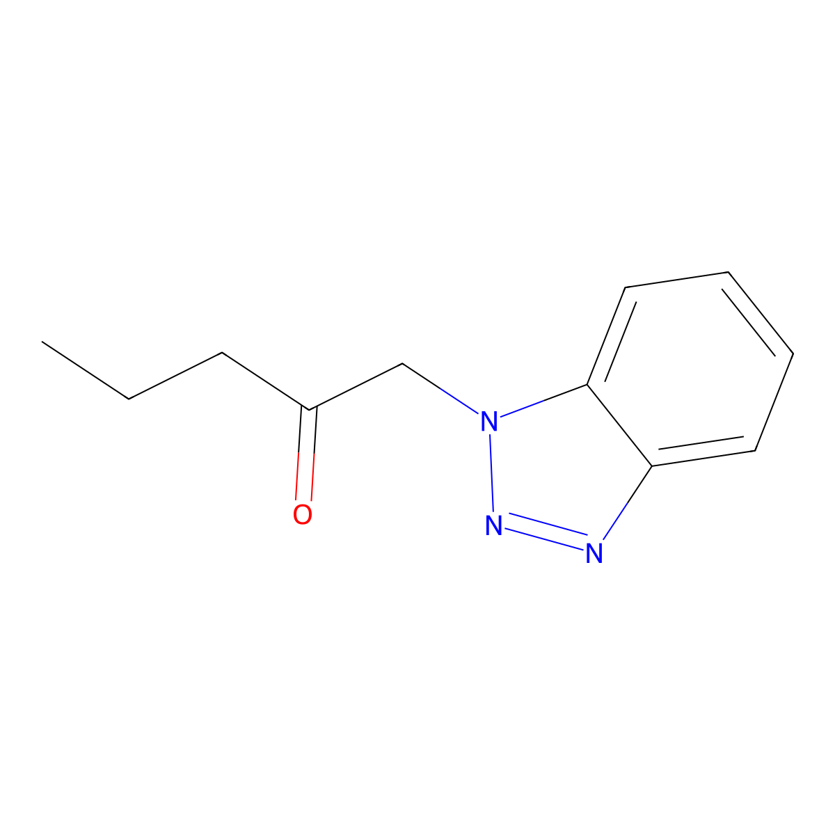 1-(1H-1,2,3-Benzotriazol-1-yl)pentan-2-one molecular structure, CAS 208930-28-3