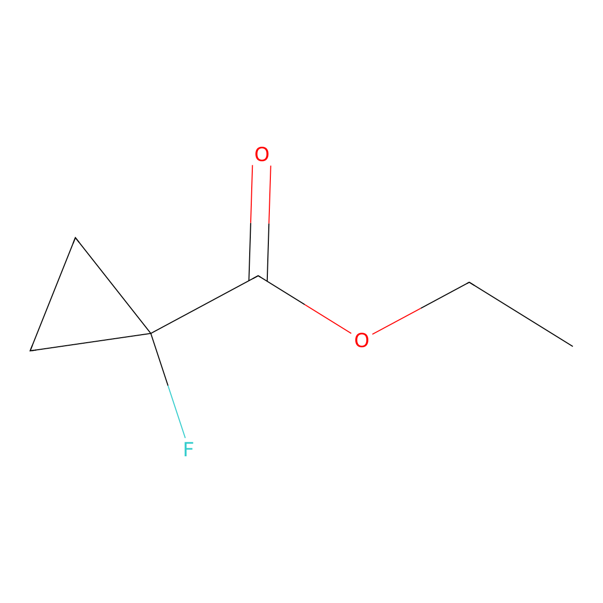 Ethyl 1-fluorocyclopropanecarboxylate molecular structure, CAS 2089300-05-8