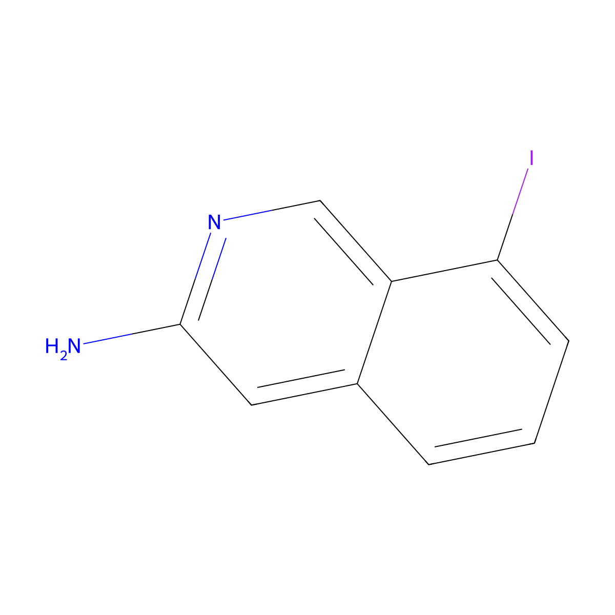 8-Iodoisoquinolin-3-amine molecular structure, CAS 2089300-13-8
