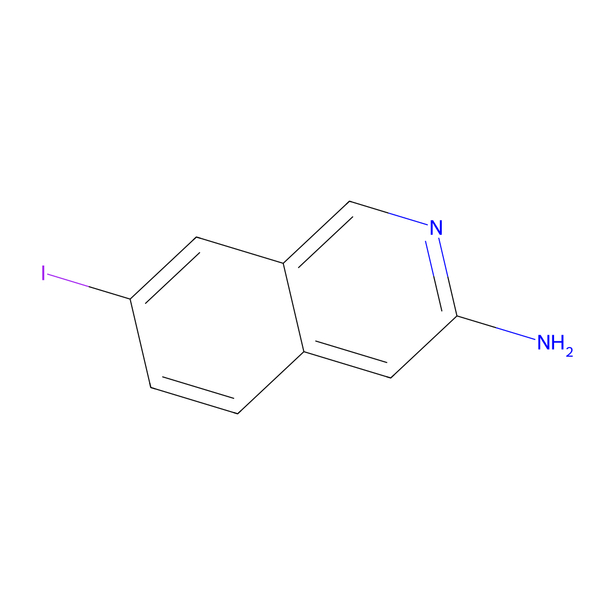 7-Iodoisoquinolin-3-amine molecular structure, CAS 2089300-22-9