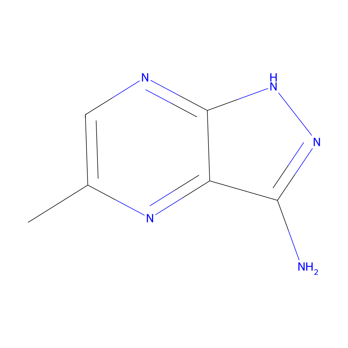 5-Methyl-1H-pyrazolo[3,4-b]pyrazin-3-amine molecular structure, CAS 2089300-52-5