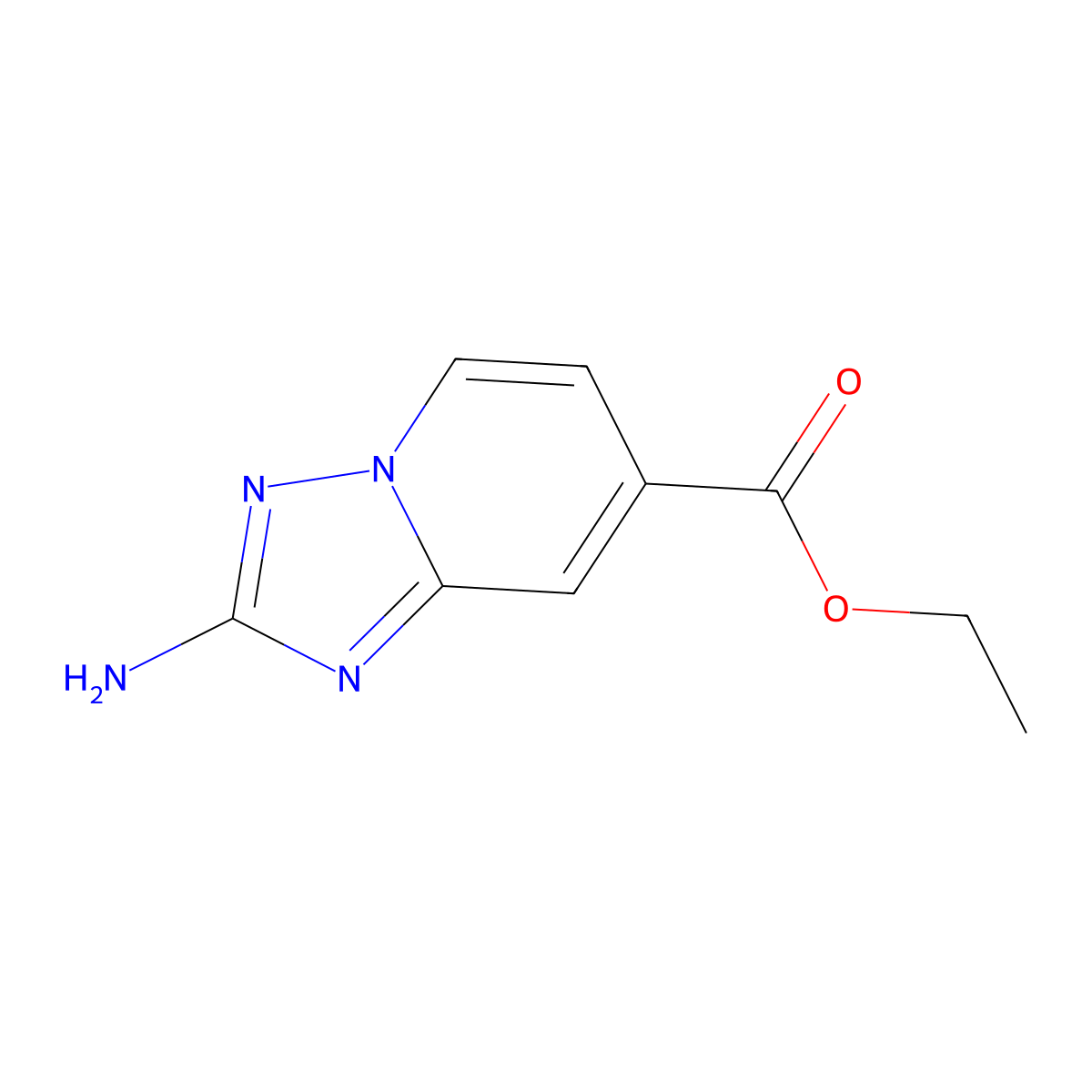 Ethyl 2-amino-[1,2,4]triazolo[1,5-a]pyridine-7-carboxylate molecular structure, CAS 2089300-62-7
