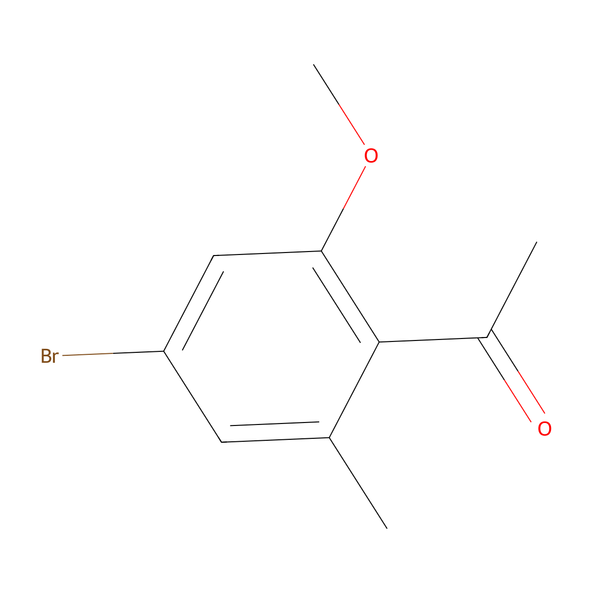 1-(4-Bromo-2-methoxy-6-methylphenyl)ethanone molecular structure, CAS 2089300-71-8