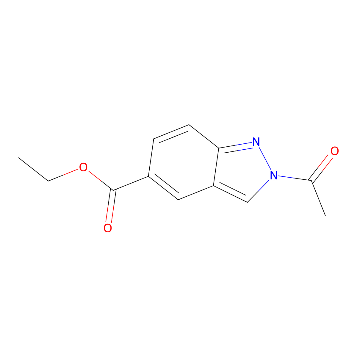 Ethyl 2-acetyl-2H-indazole-5-carboxylate molecular structure, CAS 2089300-87-6
