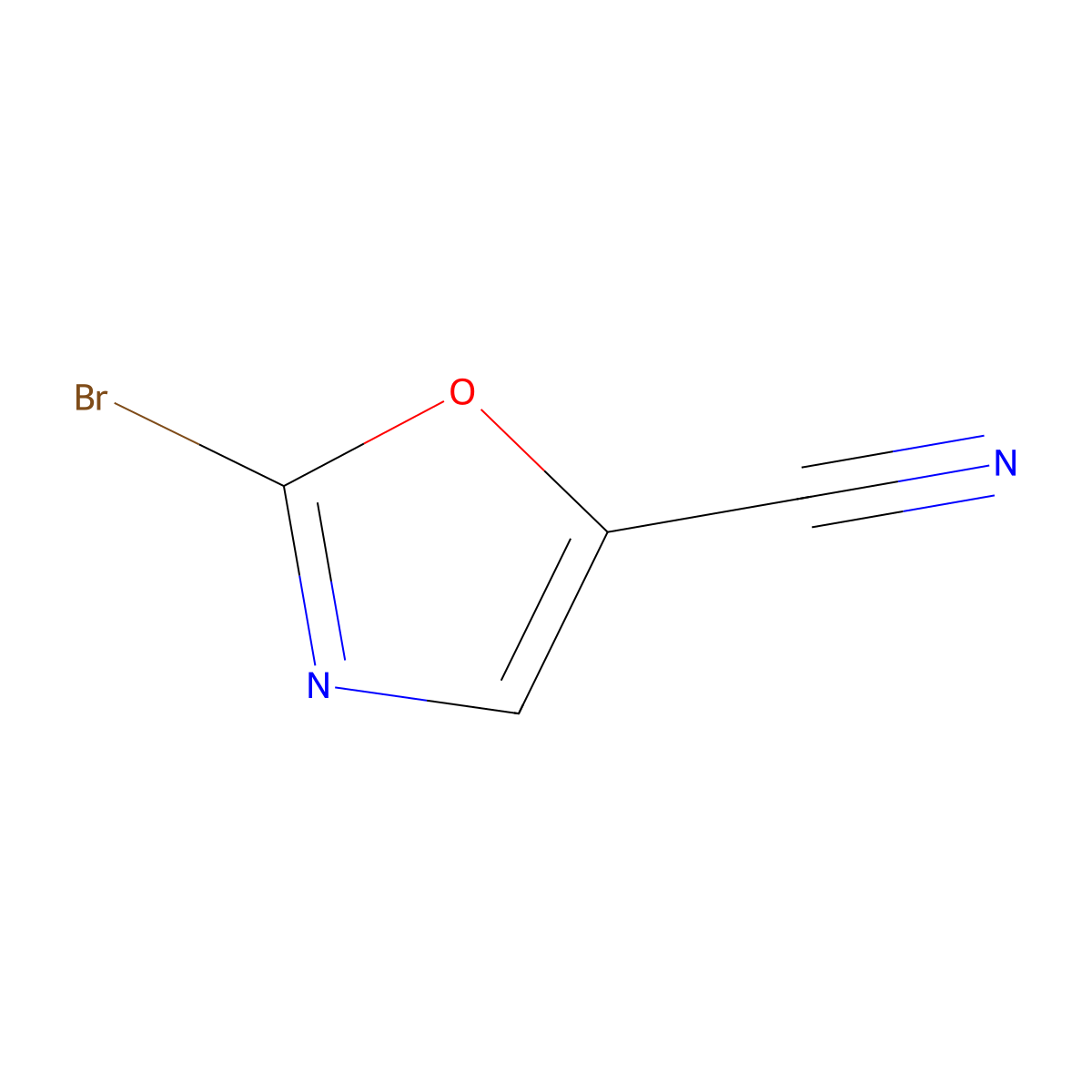 2-Bromo-1,3-oxazole-5-carbonitrile molecular structure, CAS 2089300-89-8