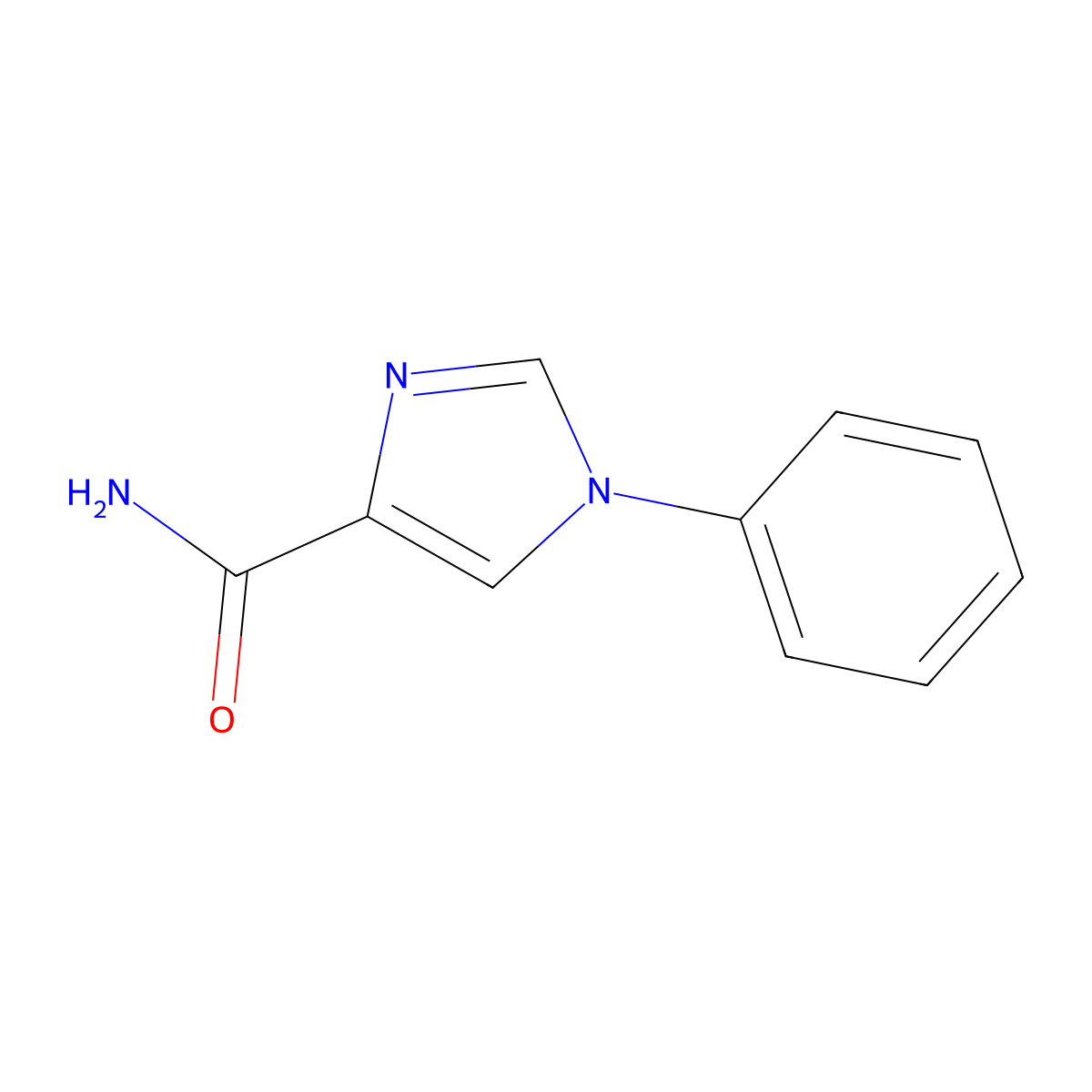 1-Phenyl-1H-imidazole-4-carboxamide molecular structure, CAS 2089300-98-9