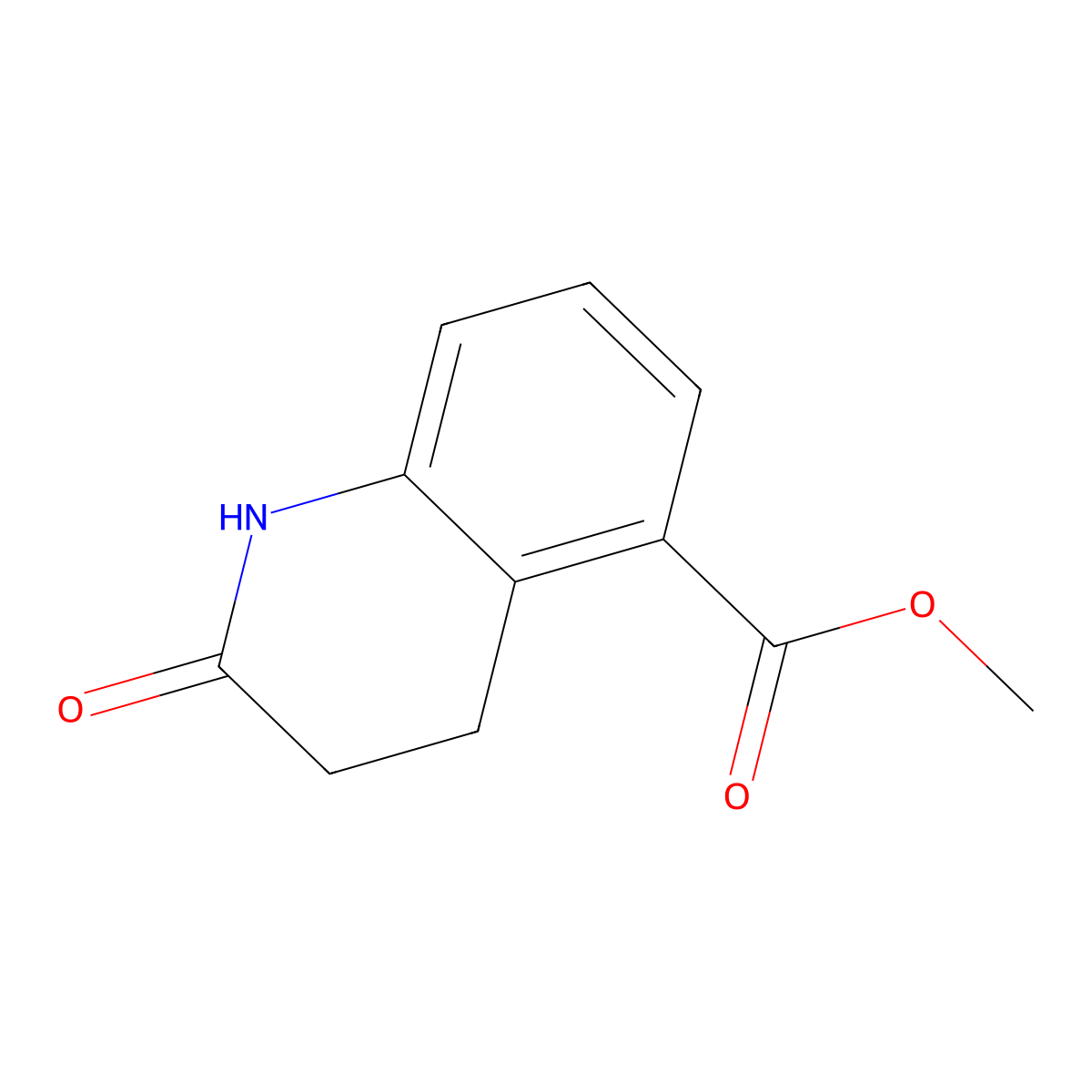 Methyl 2-oxo-1,2,3,4-tetrahydroquinoline-5-carboxylate molecular structure, CAS 2089301-06-2