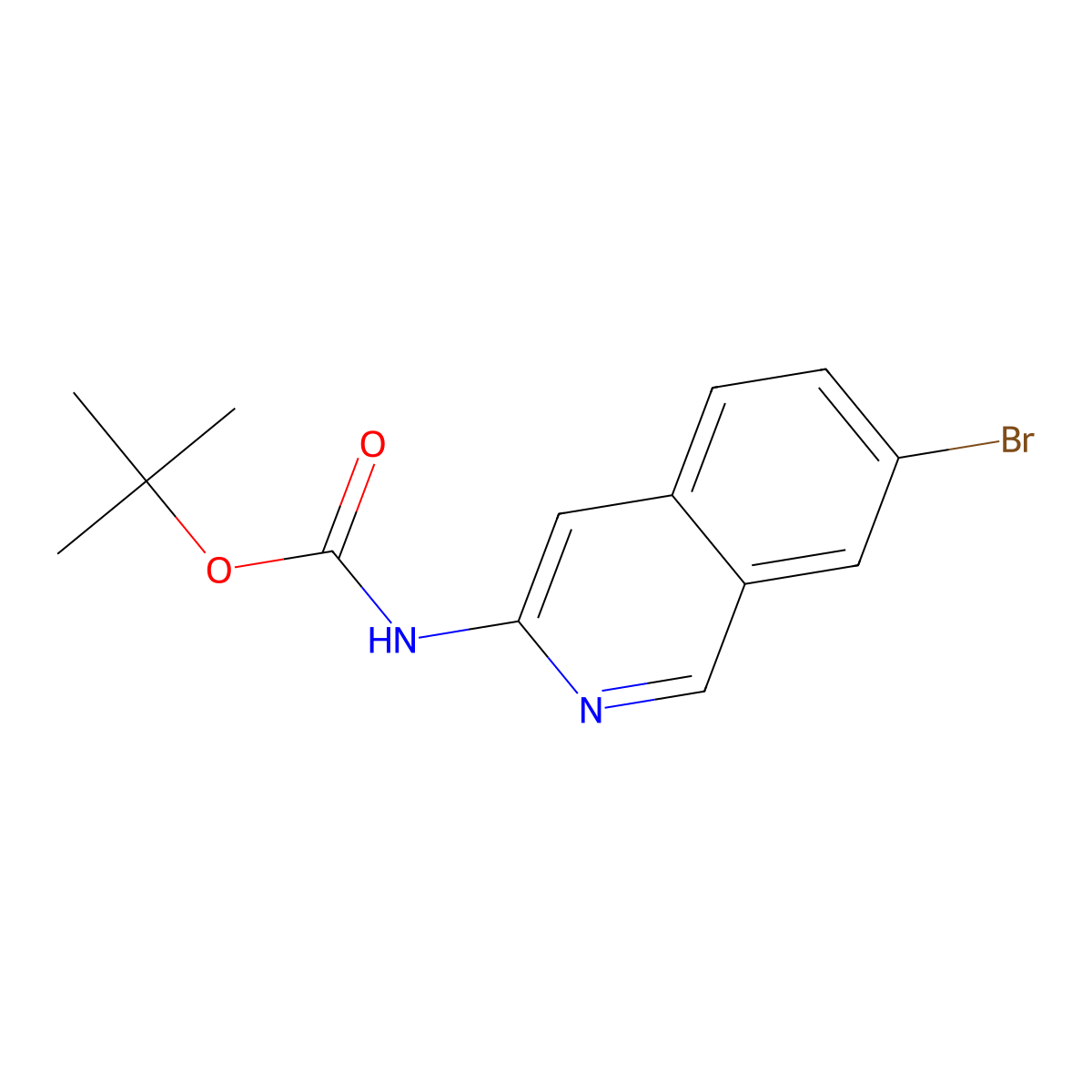 tert-Butyl (7-bromoisoquinolin-3-yl)carbamate molecular structure, CAS 2089301-09-5