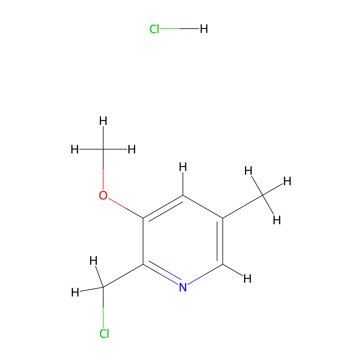 2-(Chloromethyl)-3-methoxy-5-methylpyridine hydrochloride molecular structure, CAS 2089301-14-2