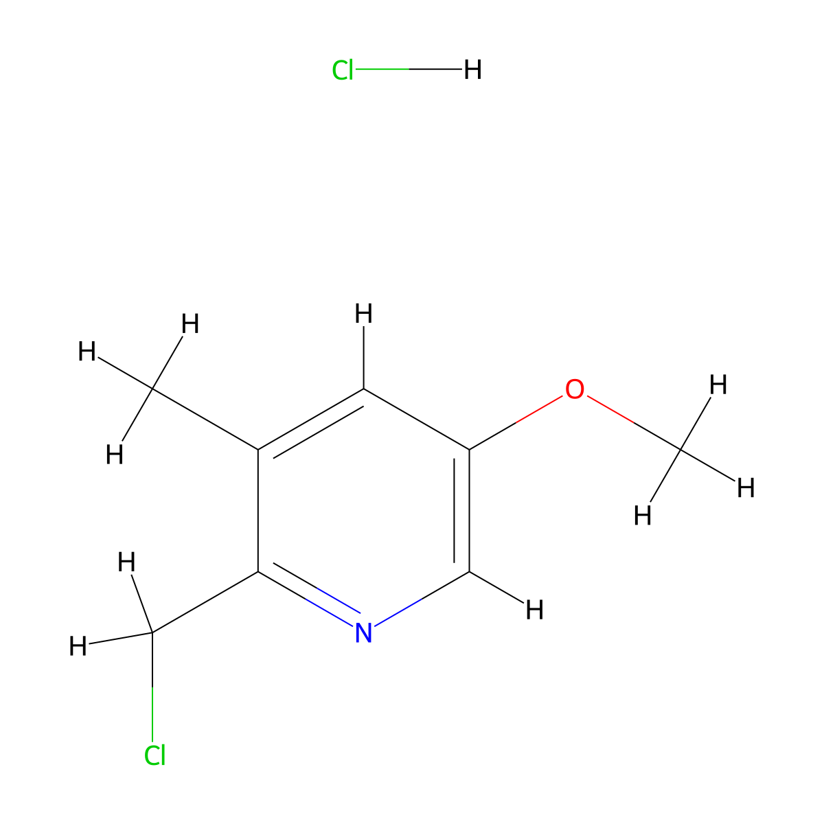 2-(Chloromethyl)-5-methoxy-3-methylpyridine hydrochloride molecular structure, CAS 2089301-32-4