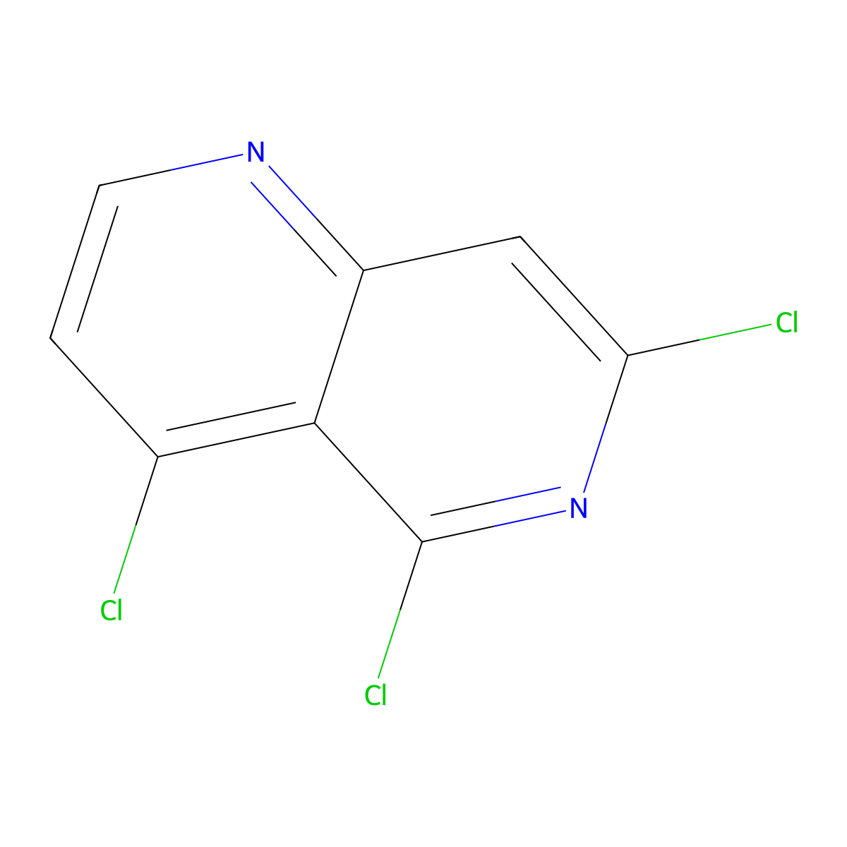 4,5,7-Trichloro-1,6-naphthyridine molecular structure, CAS 2089301-45-9