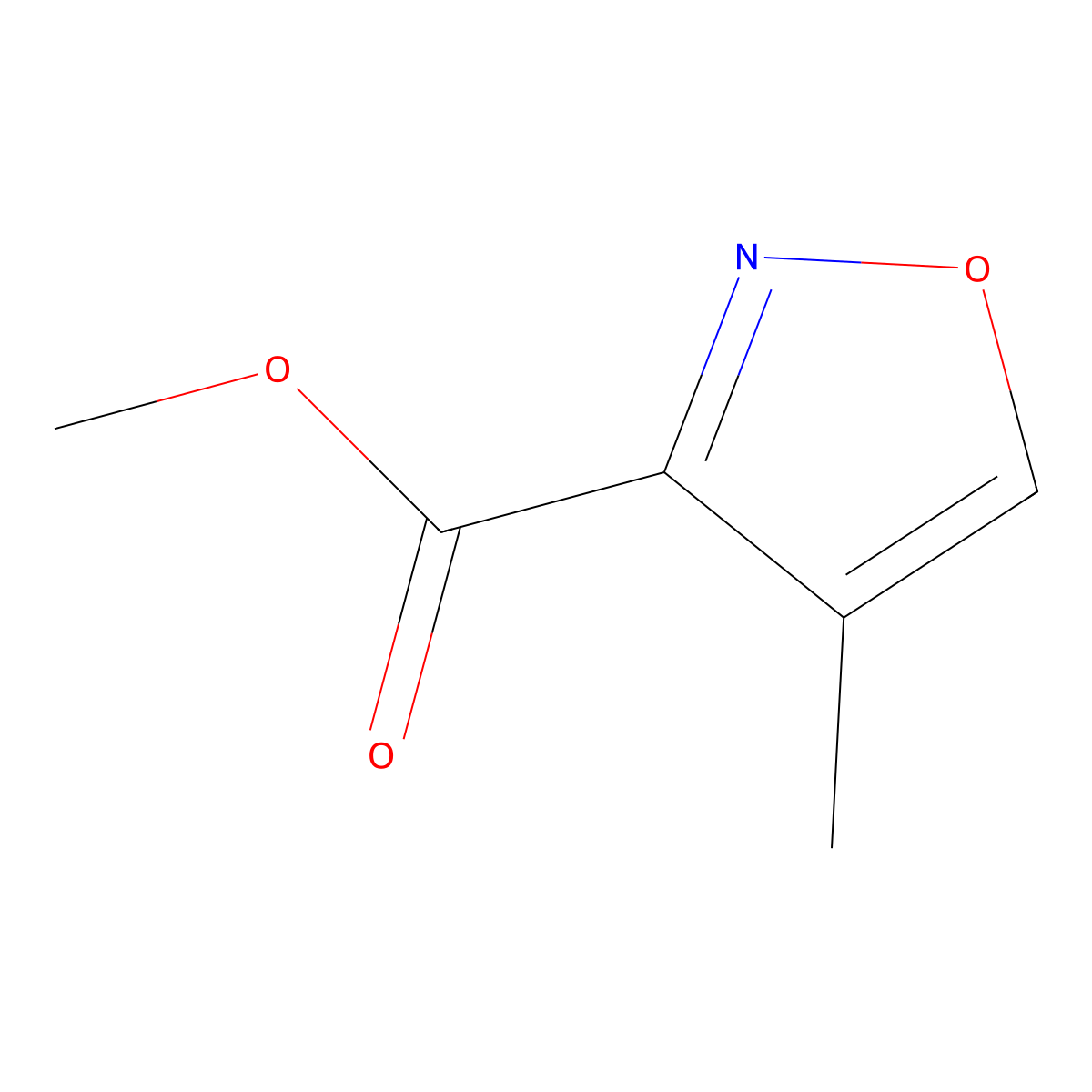 Methyl 4-methyl-1,2-oxazole-3-carboxylate molecular structure, CAS 2089301-49-3