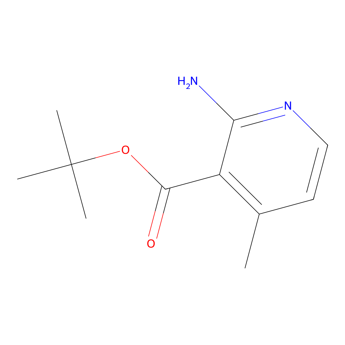 tert-Butyl 2-amino-4-methylnicotinate molecular structure, CAS 2089301-59-5