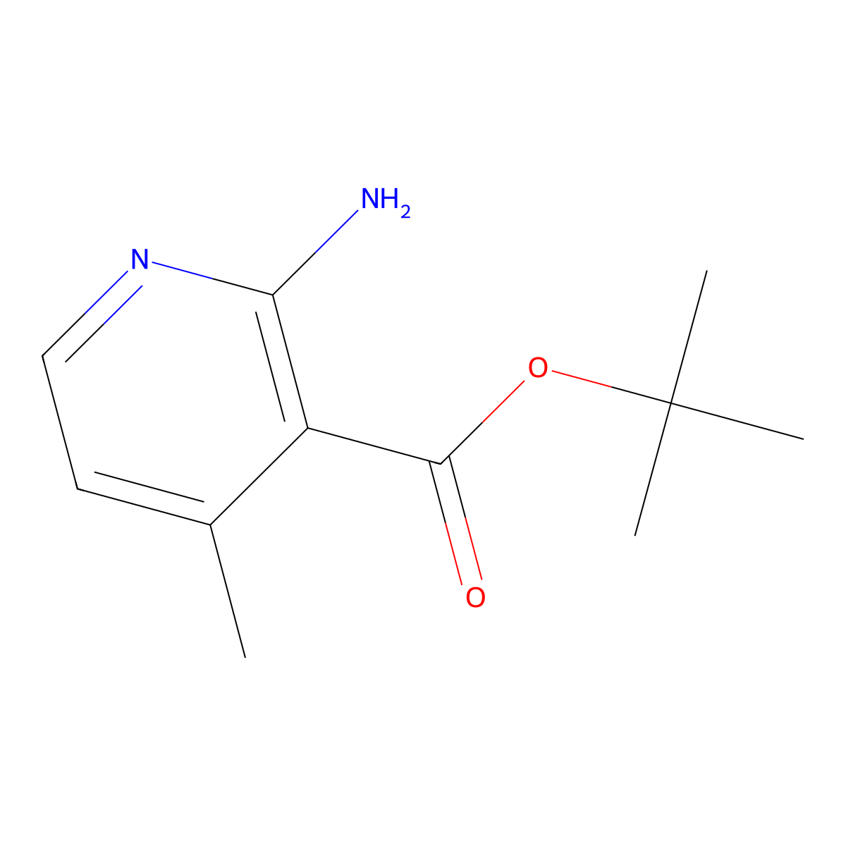 tert-Butyl 2-amino-4-methylnicotinate molecular structure, CAS 2089301-59-5
