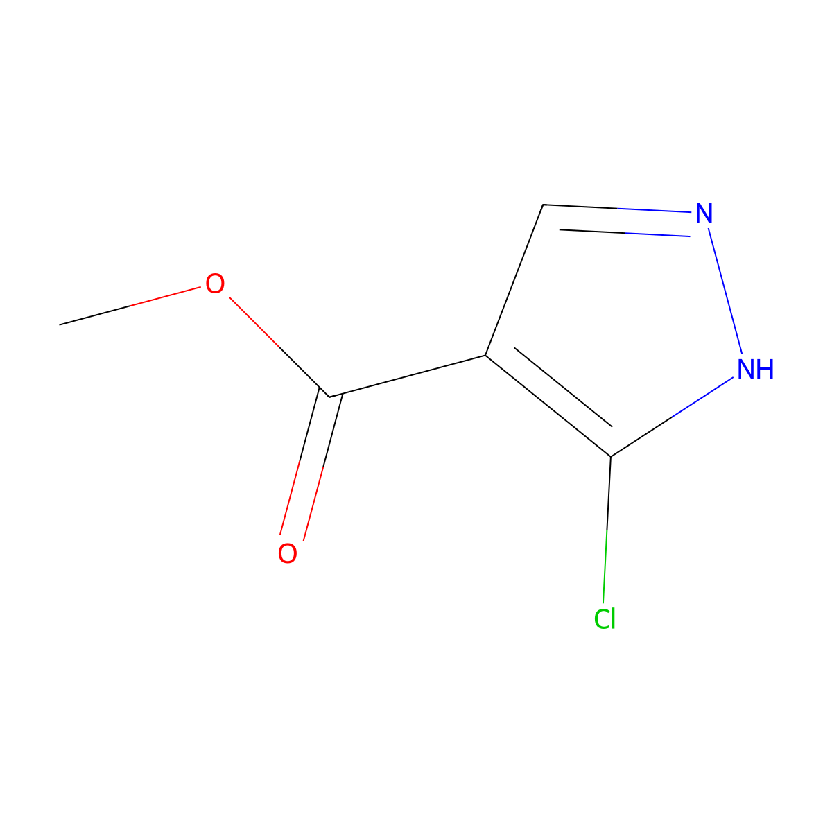 Methyl 3-chloro-1H-pyrazole-4-carboxylate molecular structure, CAS 2089301-64-2