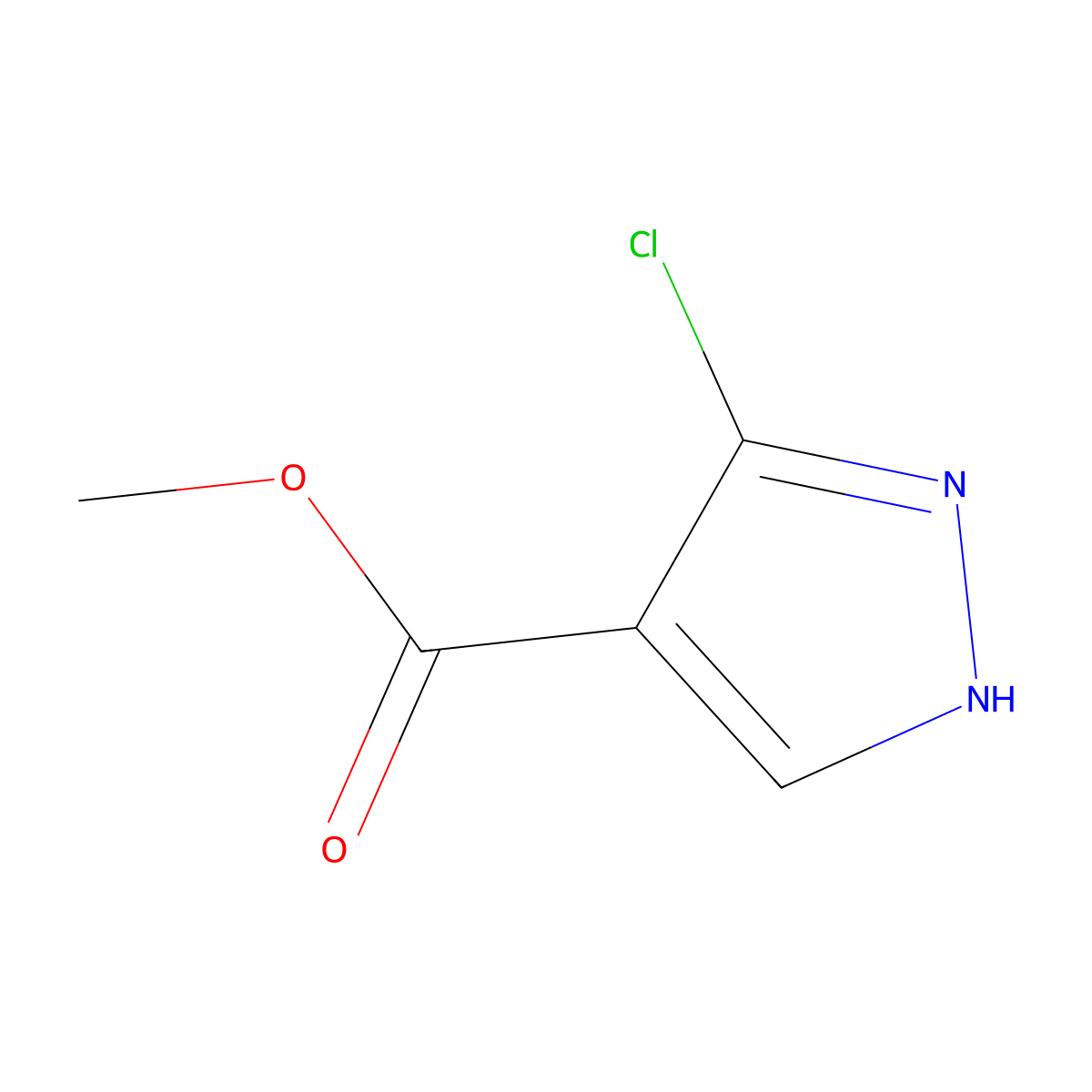 Methyl 3-chloro-1H-pyrazole-4-carboxylate molecular structure, CAS 2089301-64-2