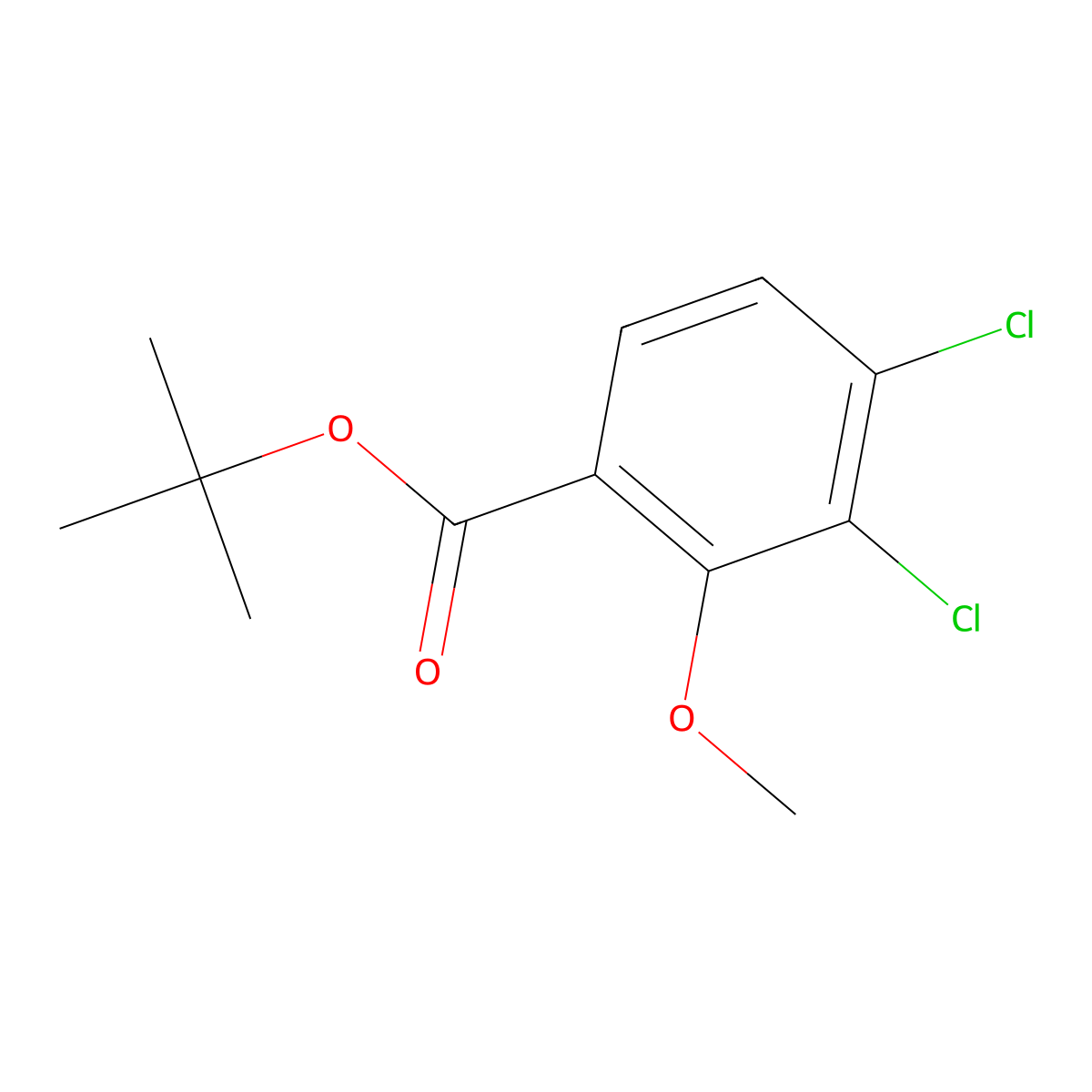 tert-Butyl 3,4-dichloro-2-methoxybenzoate molecular structure, CAS 2089310-63-2