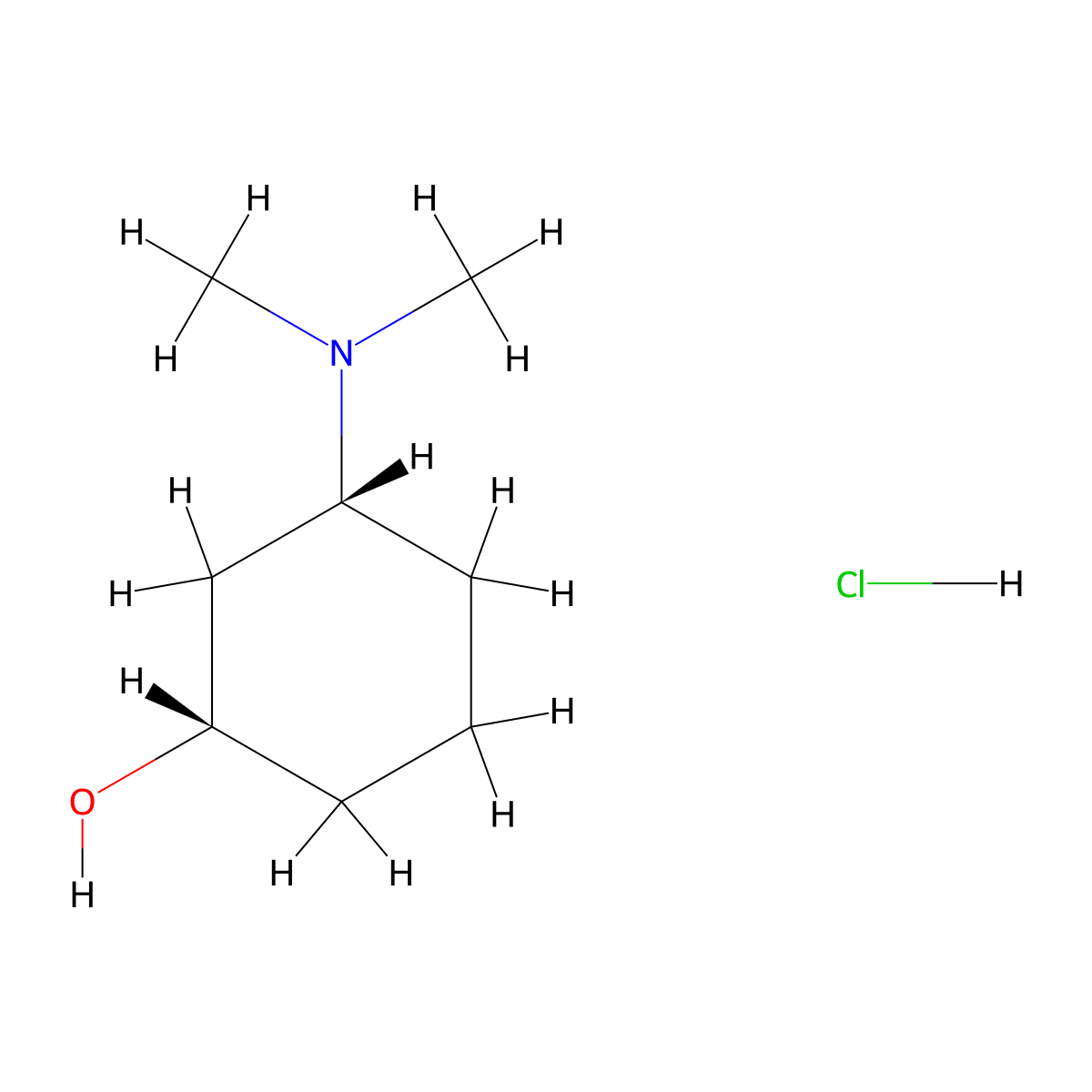 cis-3-(Dimethylamino)cyclohexanol hydrochloride molecular structure, CAS 2089310-95-0