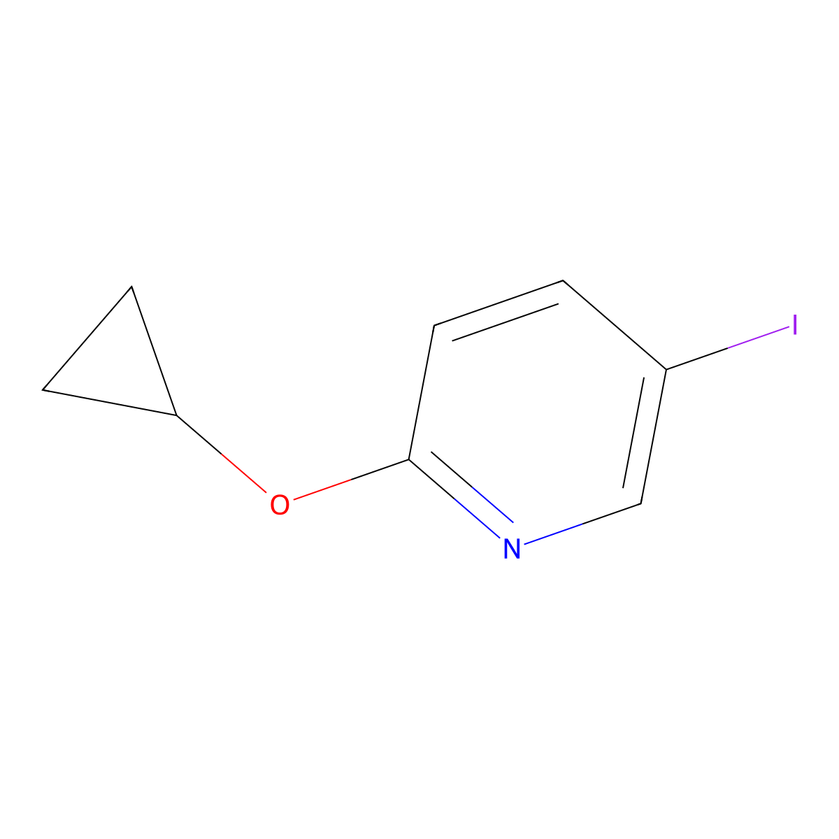 2-Cyclopropoxy-5-iodopyridine molecular structure, CAS 2089310-96-1