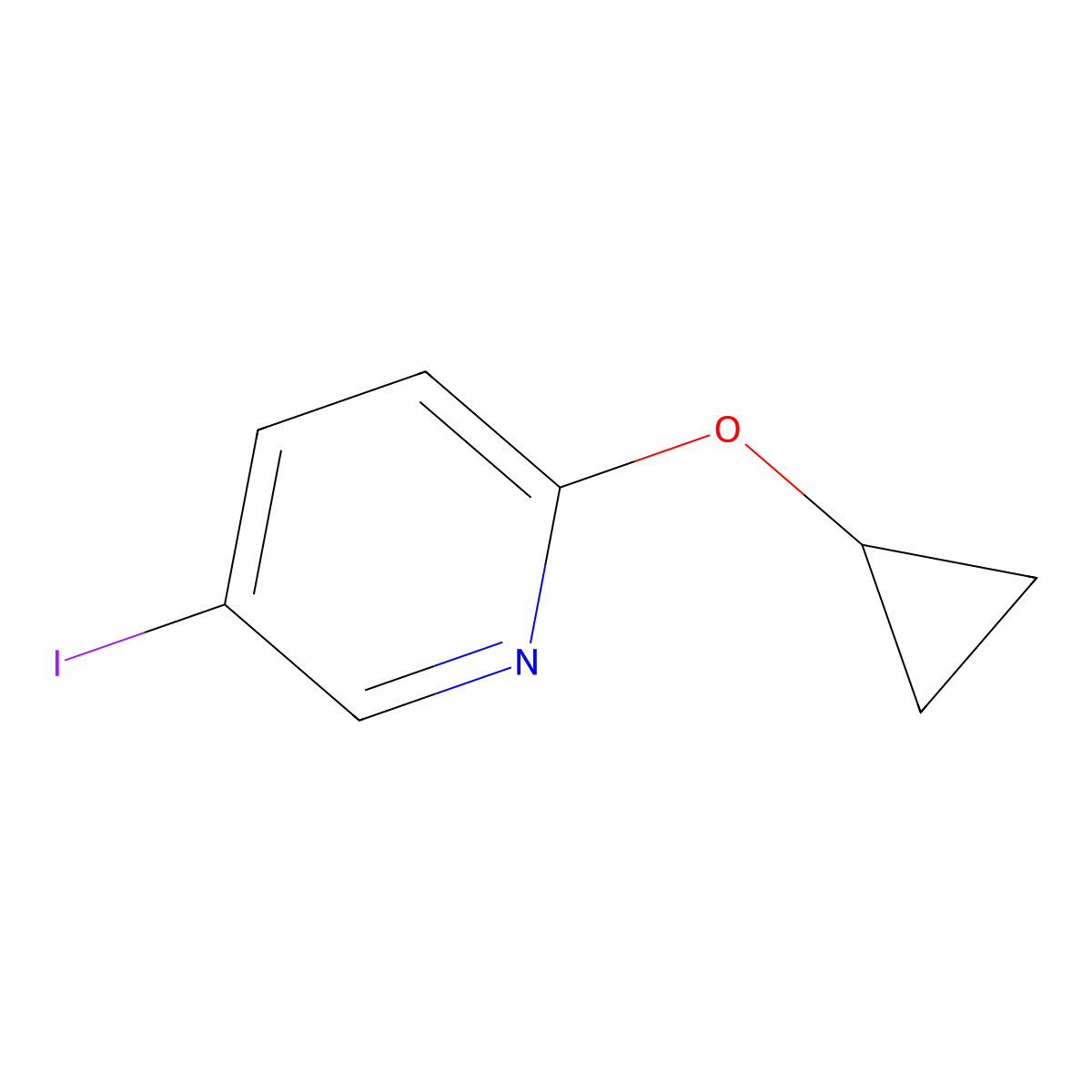 2-Cyclopropoxy-5-iodopyridine molecular structure, CAS 2089310-96-1
