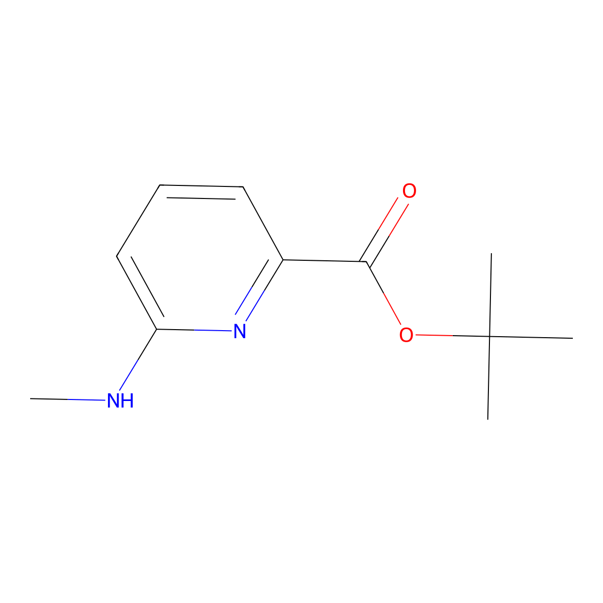 tert-Butyl 6-(methylamino)picolinate molecular structure, CAS 2089310-97-2