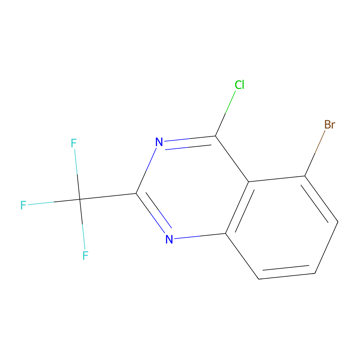 5-Bromo-4-chloro-2-(trifluoromethyl)quinazoline molecular structure, CAS 2089311-03-3