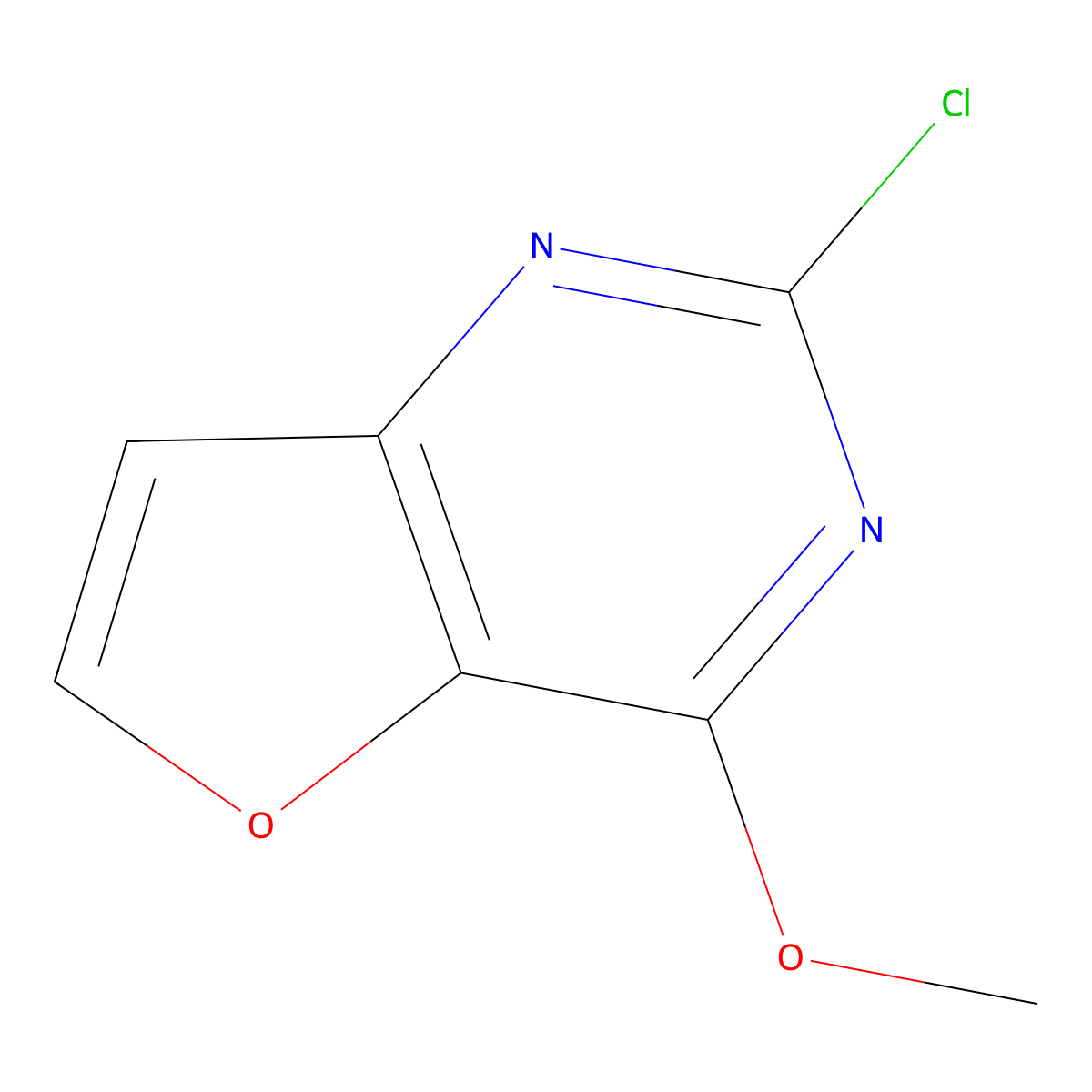 2-Chloro-4-methoxyfuro[3,2-d]pyrimidine molecular structure, CAS 2089311-14-6