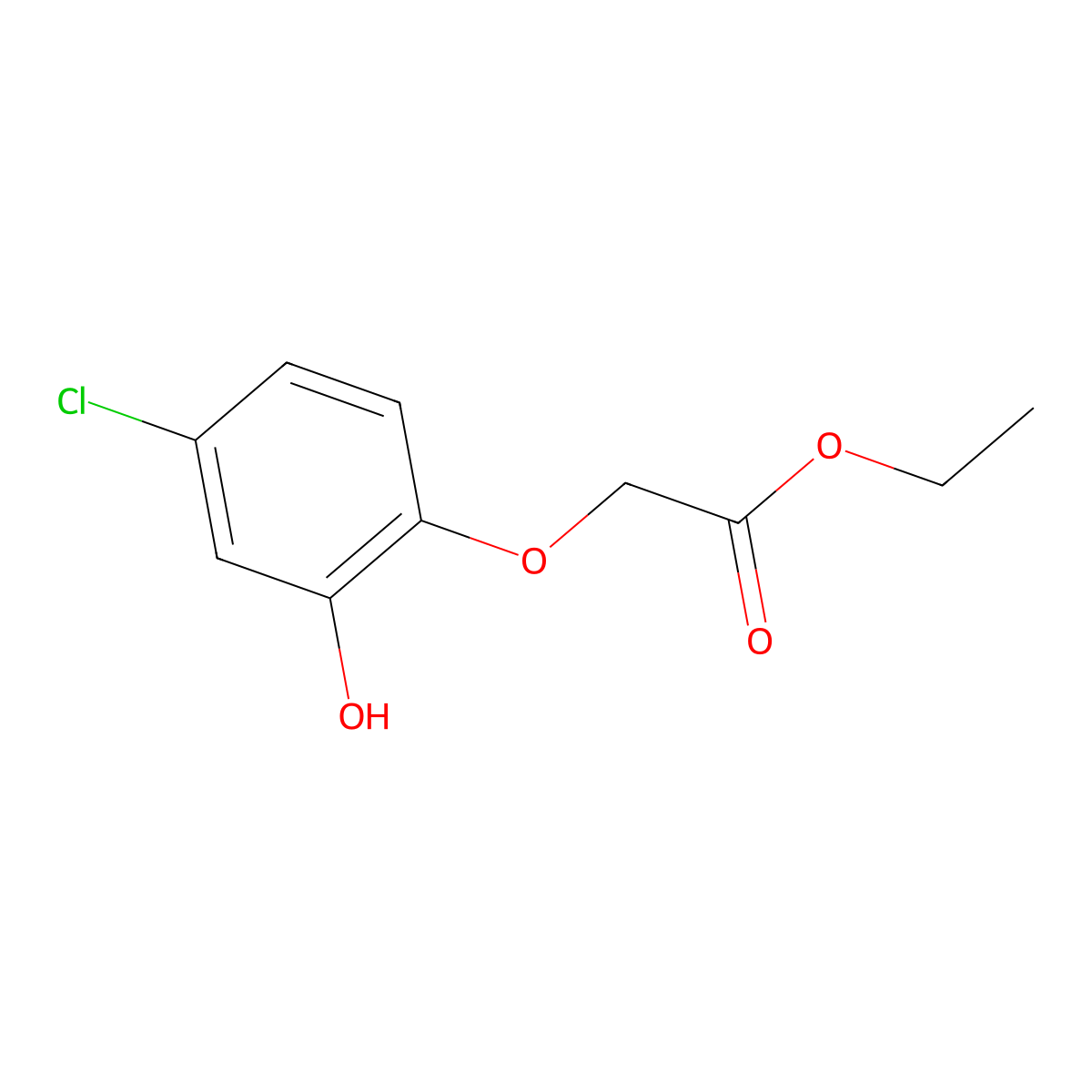 Ethyl 2-(4-chloro-2-hydroxyphenoxy)acetate molecular structure, CAS 2089311-33-9