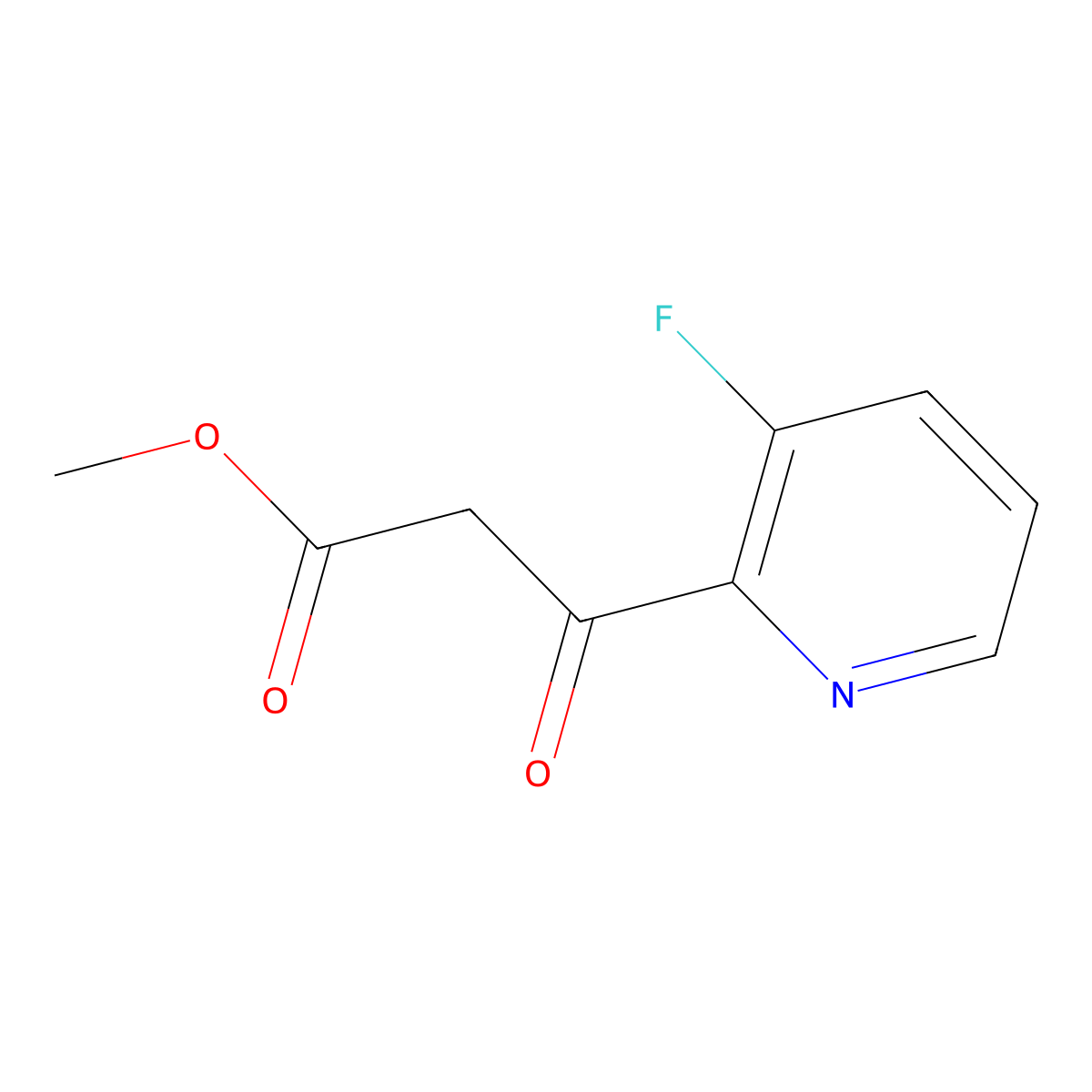 Methyl 3-(3-fluoropyridin-2-yl)-3-oxopropanoate molecular structure, CAS 2089311-44-2