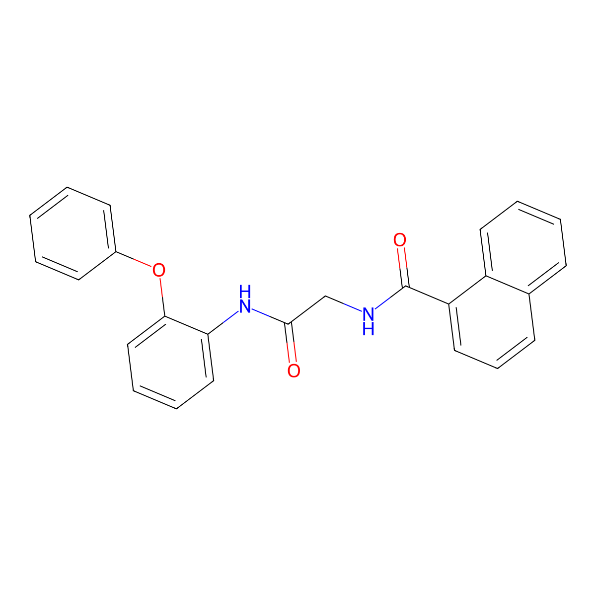 N-(2-Oxo-2-(2-phenoxyphenylamino)ethyl)-1-naphthamide molecular structure, CAS 2089314-57-6