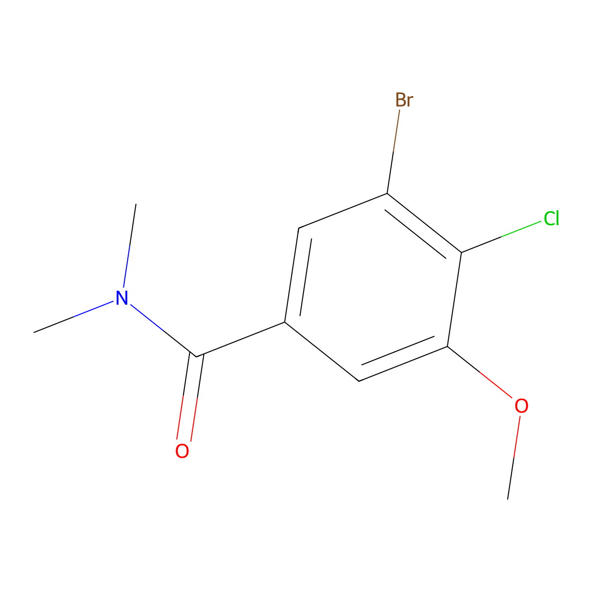 3-Bromo-4-chloro-5-methoxy-N,N-dimethylbenzamide molecular structure, CAS 2089314-87-2