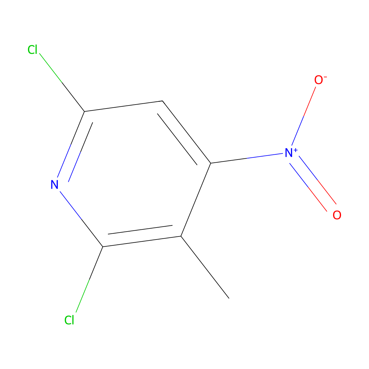 2,6-Dichloro-3-methyl-4-nitropyridine molecular structure, CAS 2089315-05-7