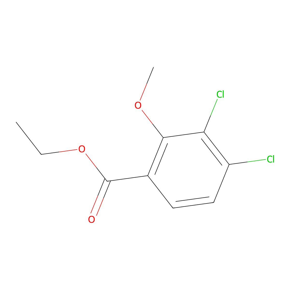 Ethyl 3,4-dichloro-2-methoxybenzoate molecular structure, CAS 2089315-08-0
