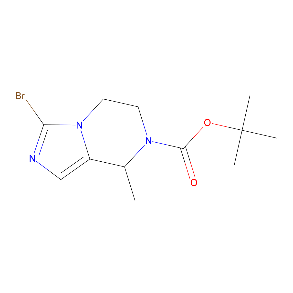 tert-Butyl 3-bromo-8-methyl-5,6-dihydroimidazo[1,5-a]pyrazine-7(8H)-carboxylate molecular structure, CAS 2089315-10-4